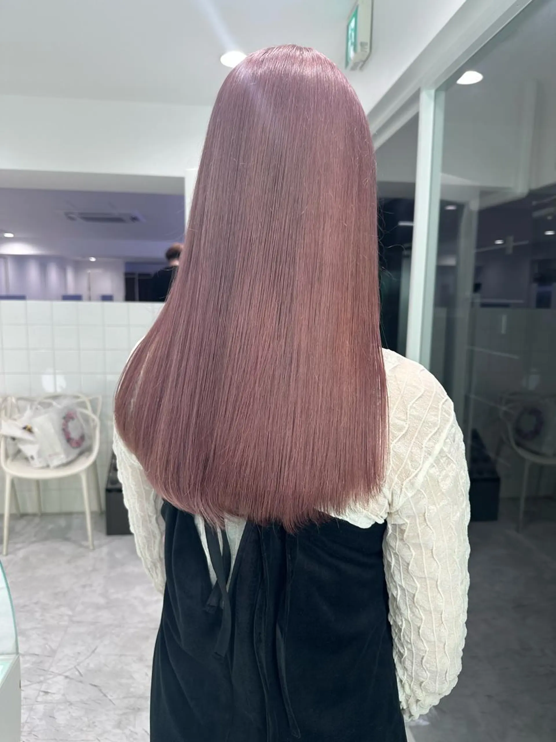 ロング カラー ベージュカラー ハイトーンカラー ピンクカラー ピンクベージュ 髪質改善 🪞ハイトーン🪞 🤍waka🤍のヘアスタイル