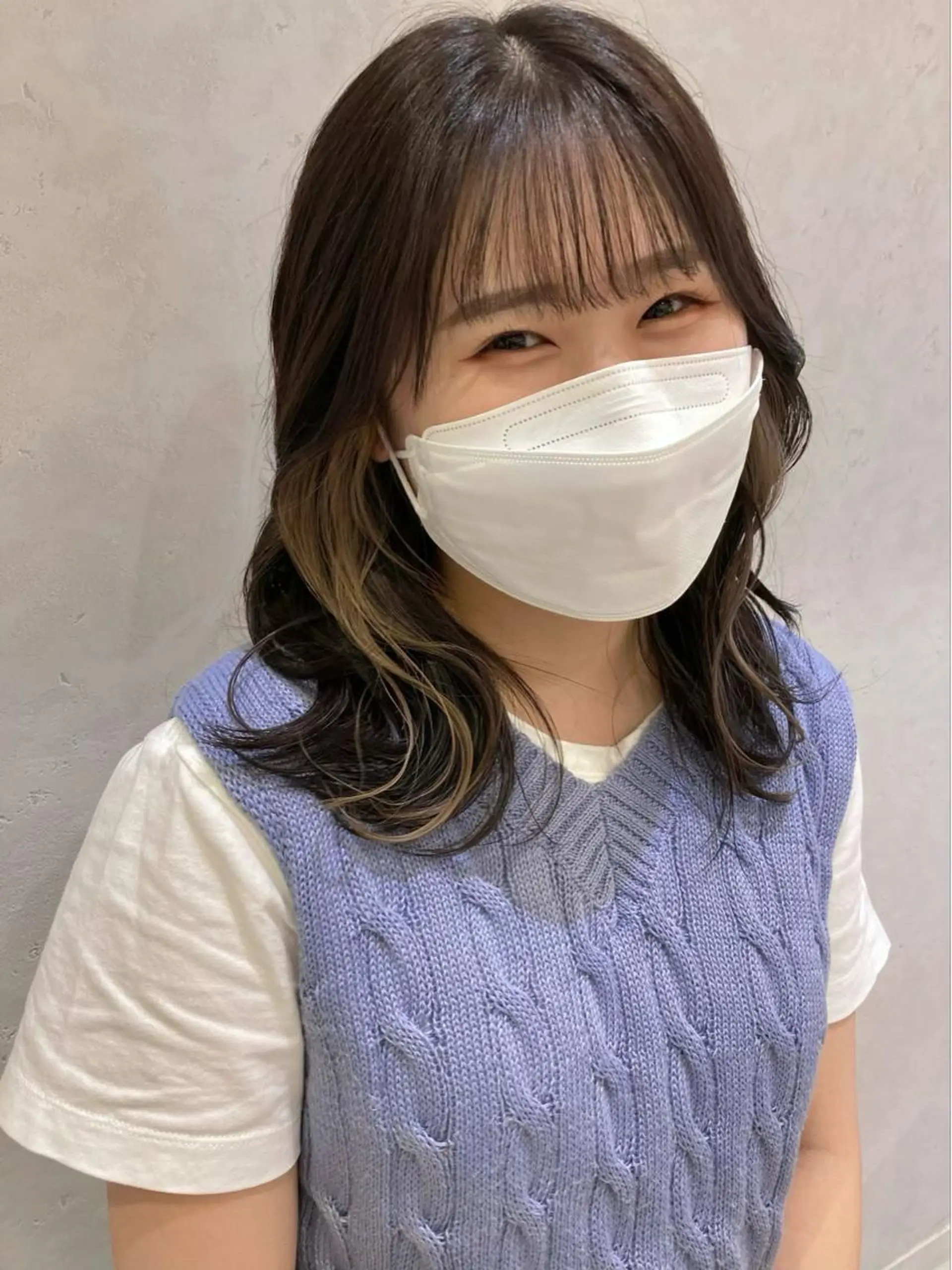 ミディアム カラー ヘアアレンジ イヤリングカラー ヘアカラー ayumi🌈 インナーカラー🌈のヘアスタイル