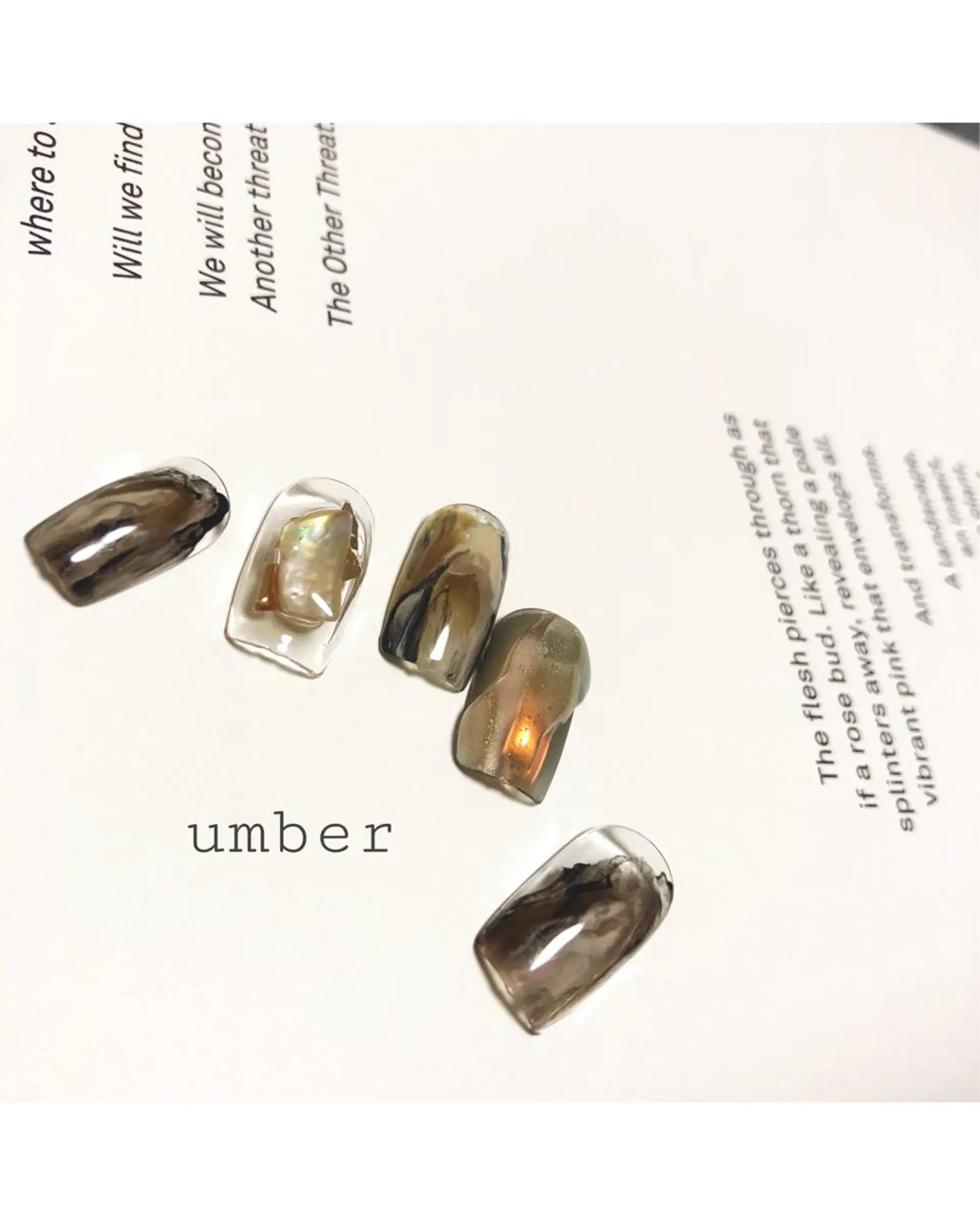 ネイル ハンドネイル umber 三茶1分のネイルデザイン