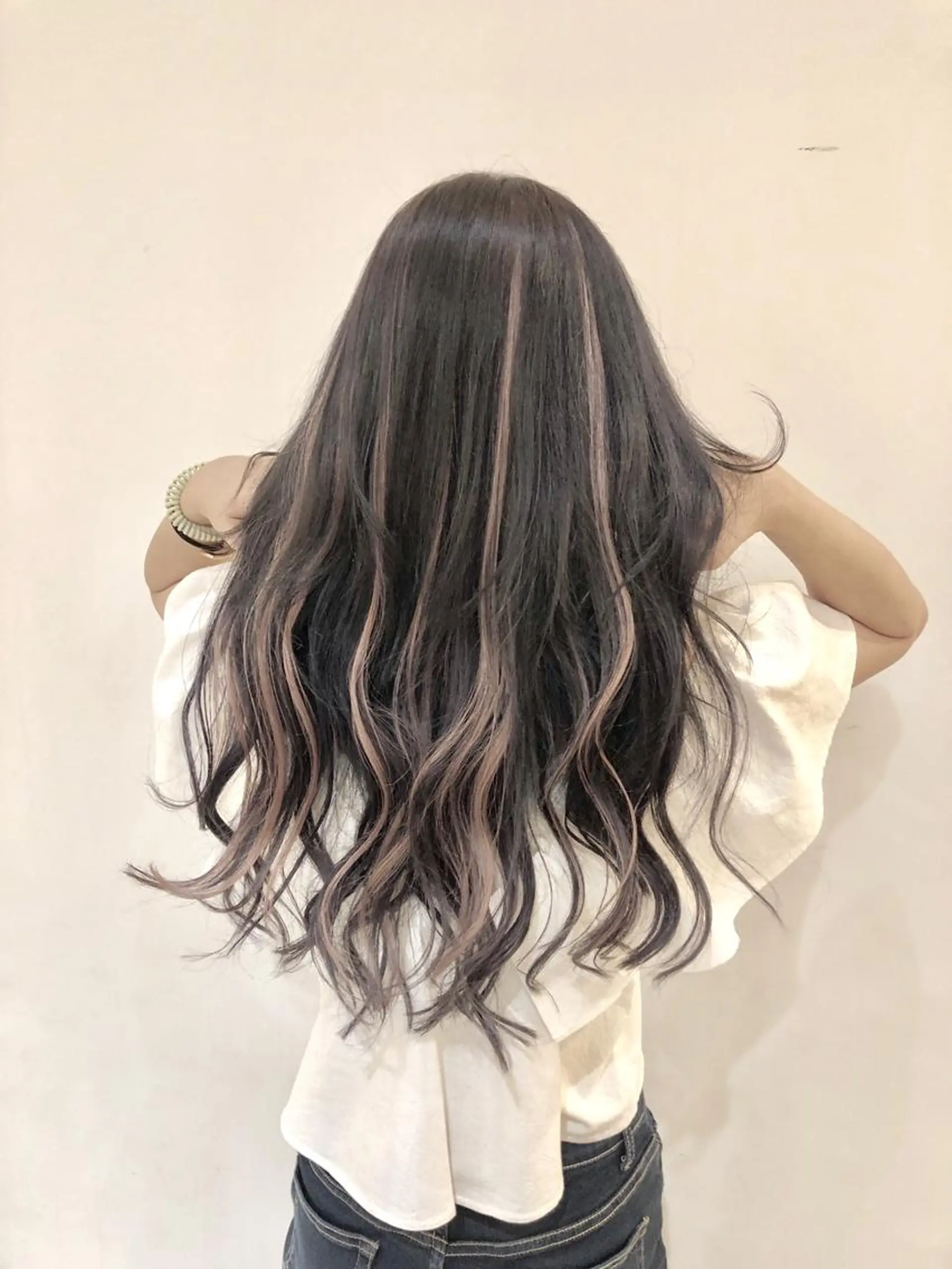 ロング カラー カット ヘアカラー エクステ 美髪改善×シールエク ステ/ヨシモトカンジのヘアスタイル