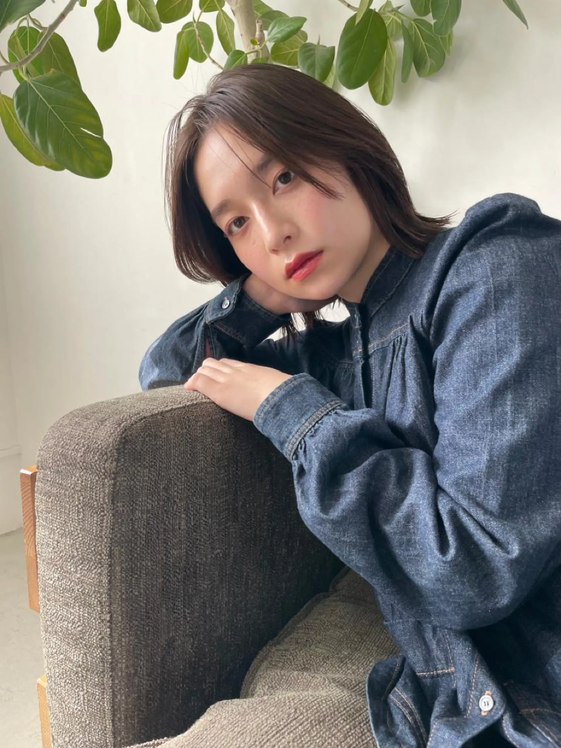 ミディアム カラー カット ヘアカラー トリートメント mood tatemachiのヘアスタイル