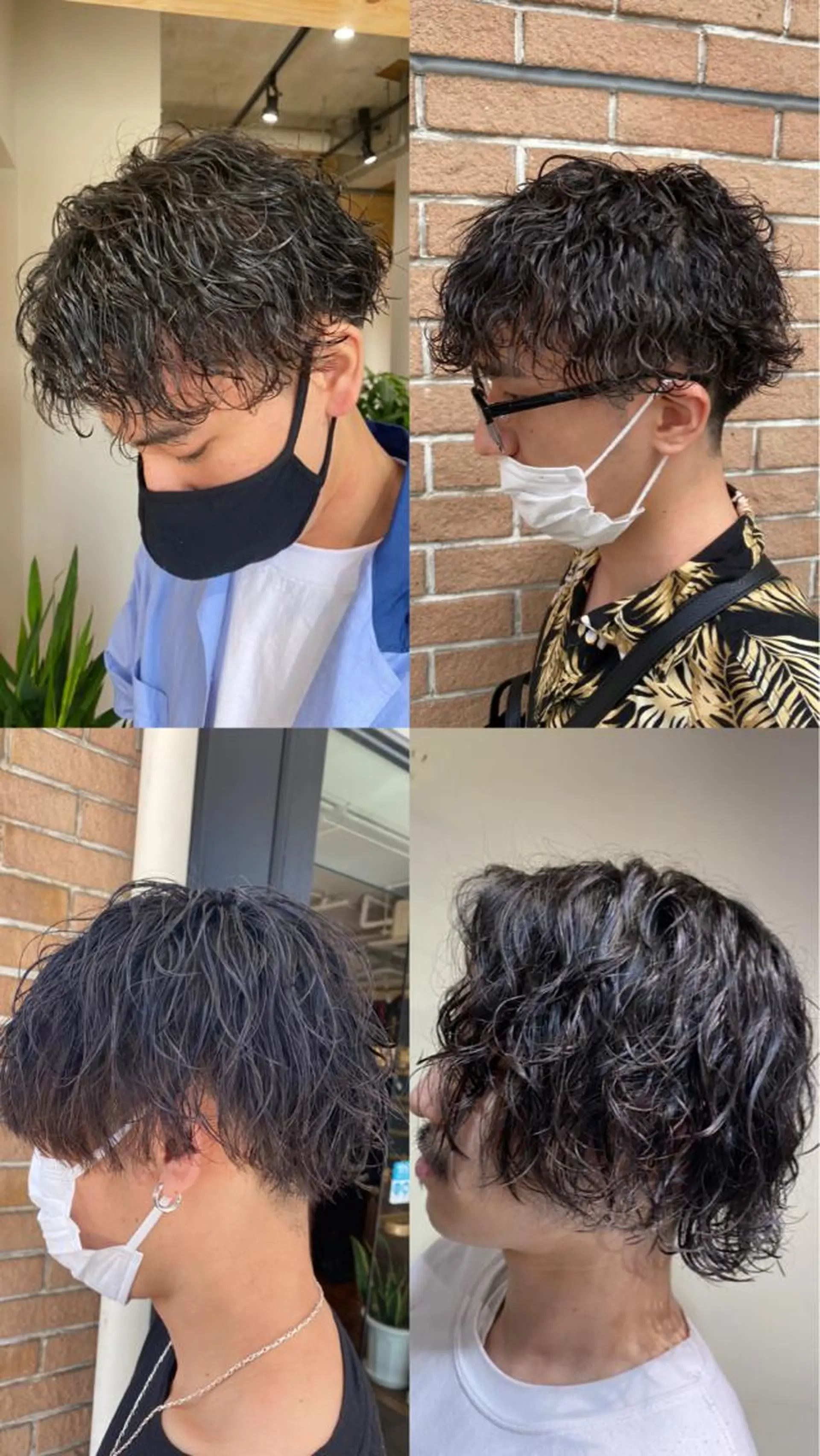 パーマ メンズ カット パーマ トリートメント ヘアセット メンズブリーチカラー /パーマ ごーた立川のヘアスタイル