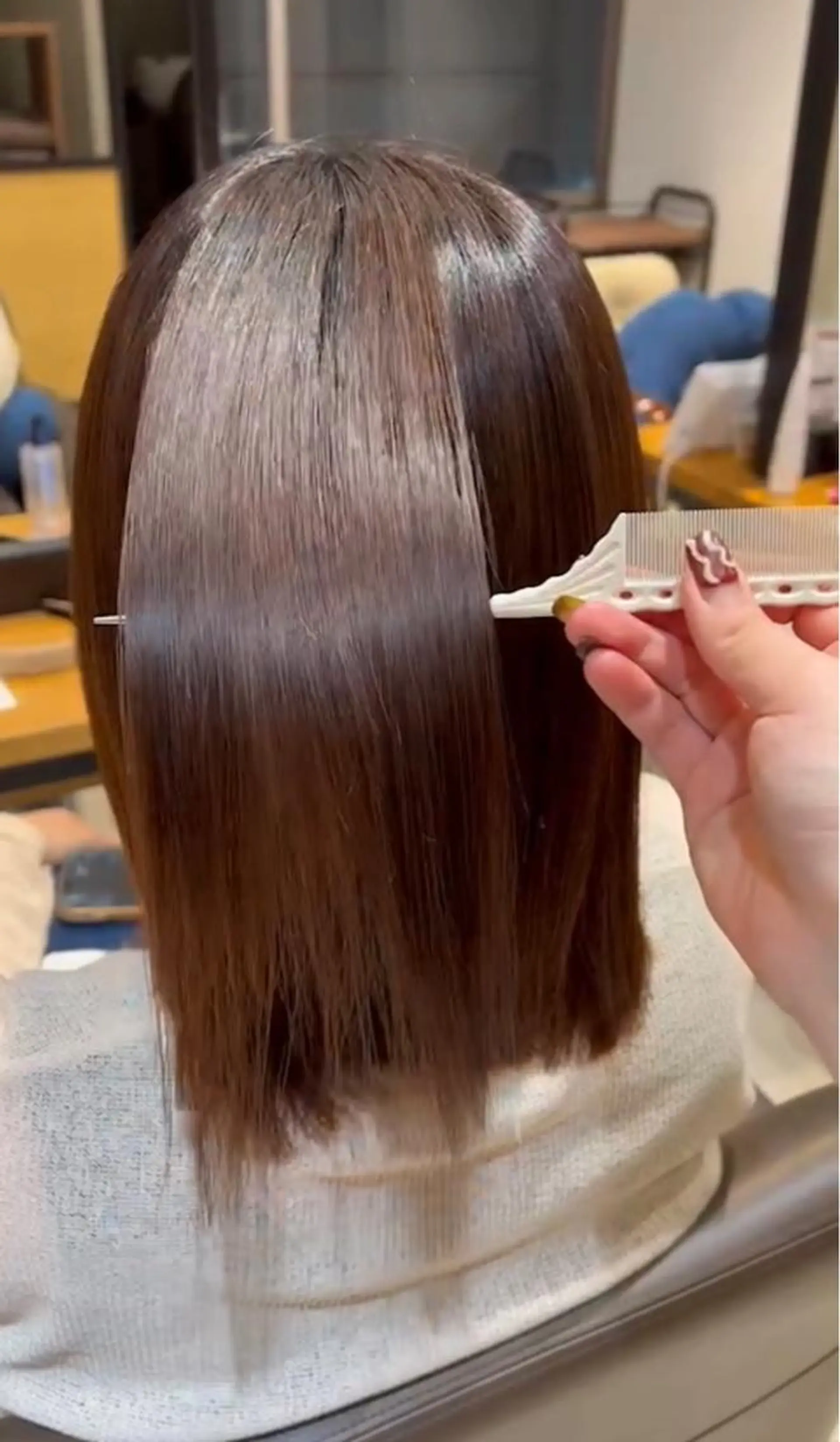 ミディアム 髪質改善 トリートメント HAIR＆MAKE　EARTH 表参道店所属・🫧💎森下 真結💎🫧のヘアスタイル