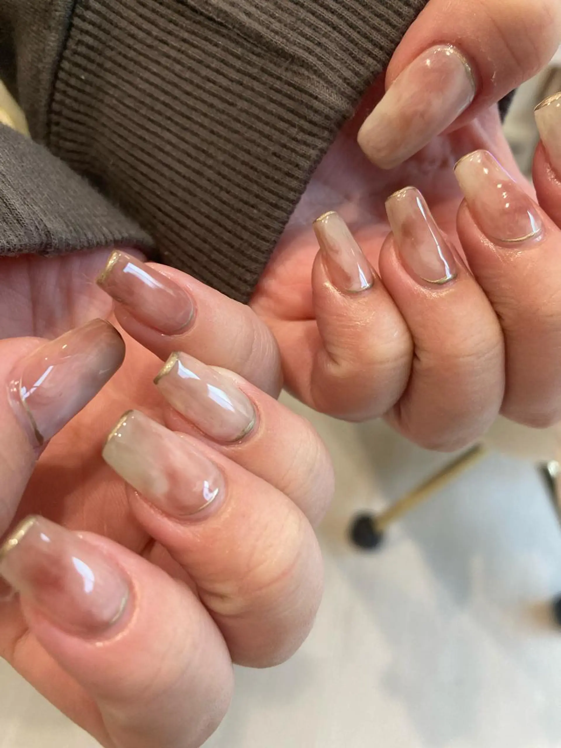 カラー ネイル 持ち込み ニュアンスネイル uinail mariのネイルデザイン