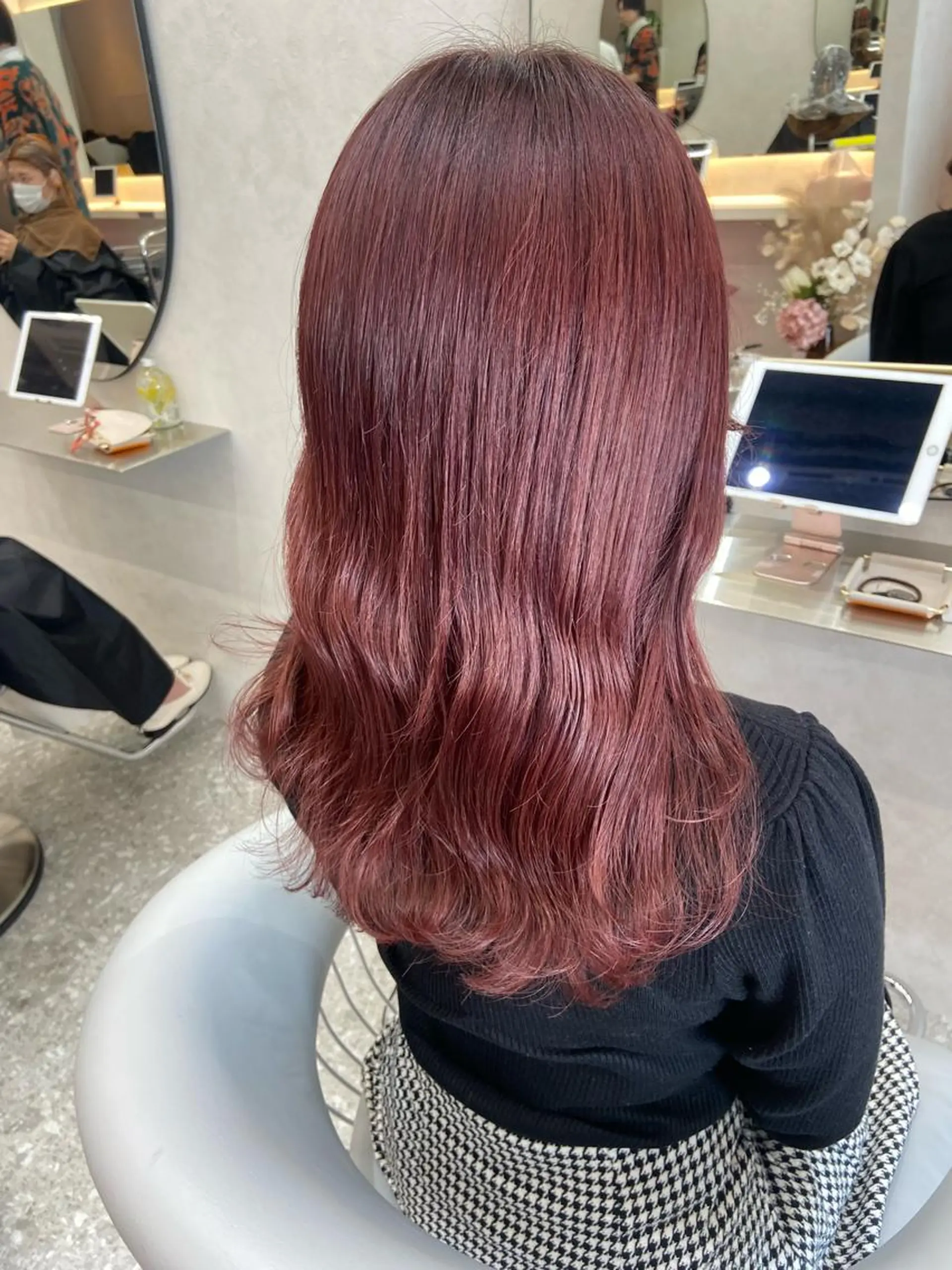 セミロング カラー 新宿/韓国ヘア 中明度カラー/かやのヘアスタイル