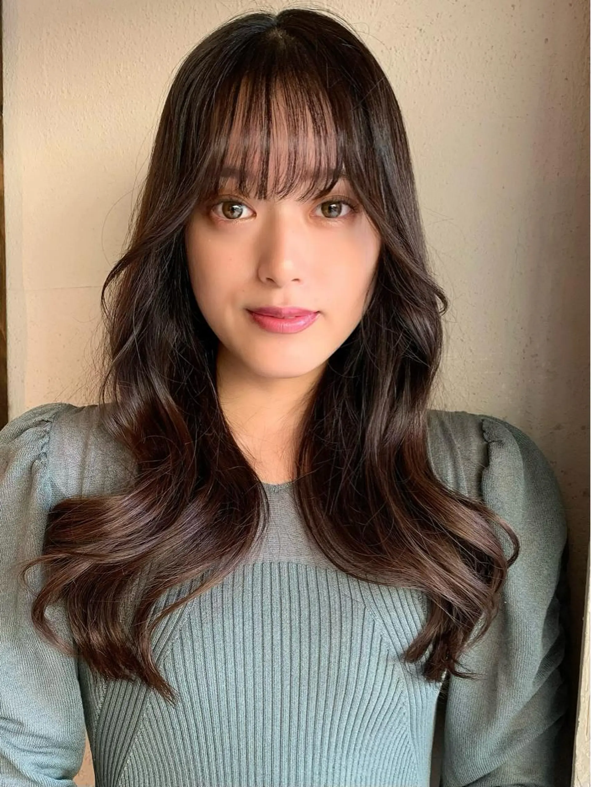 ロング カラー 透明感/オリーブ/ グレージュ/YUKAのヘアスタイル