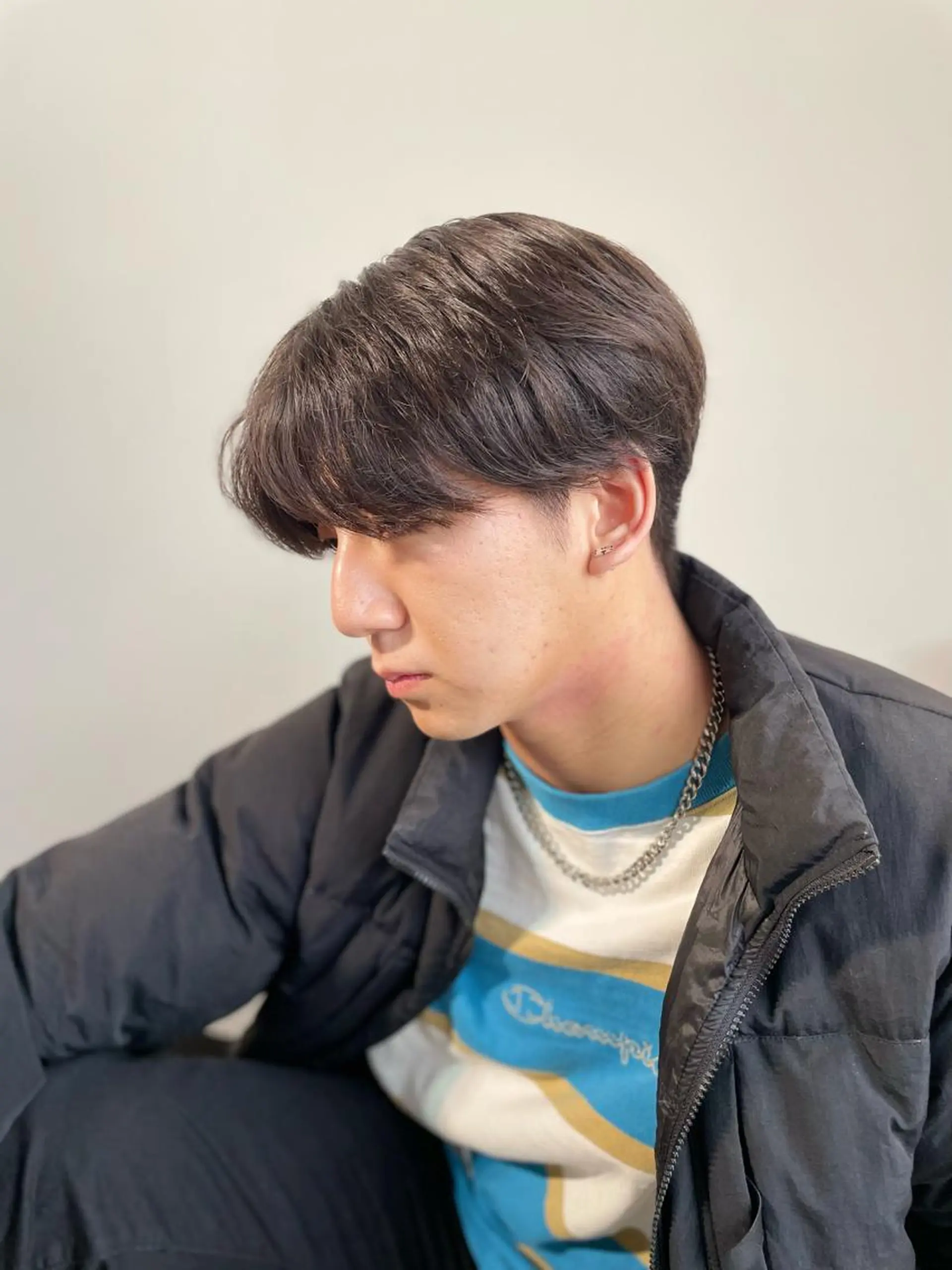 パーマ メンズ La fith hair ray 札幌店所属・顔まわり/W カラー/リョウのヘアスタイル