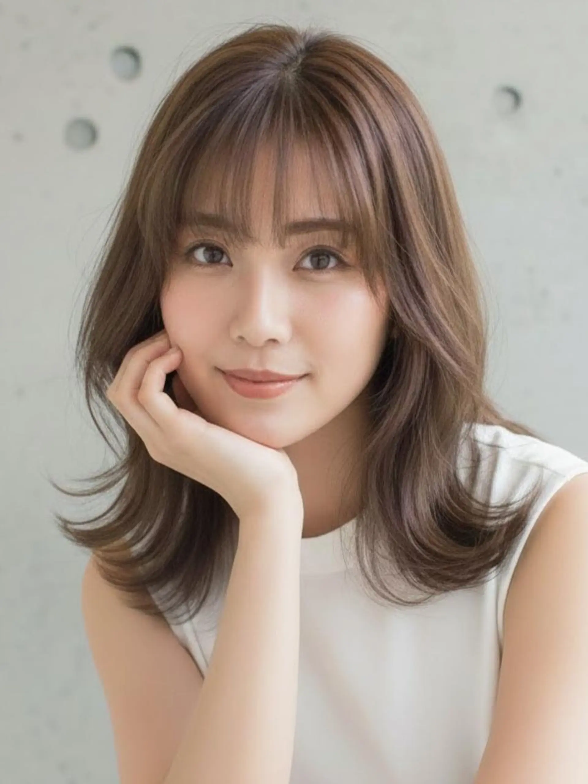 ミディアム カラー ヘアサロンM フィス池袋のヘアスタイル