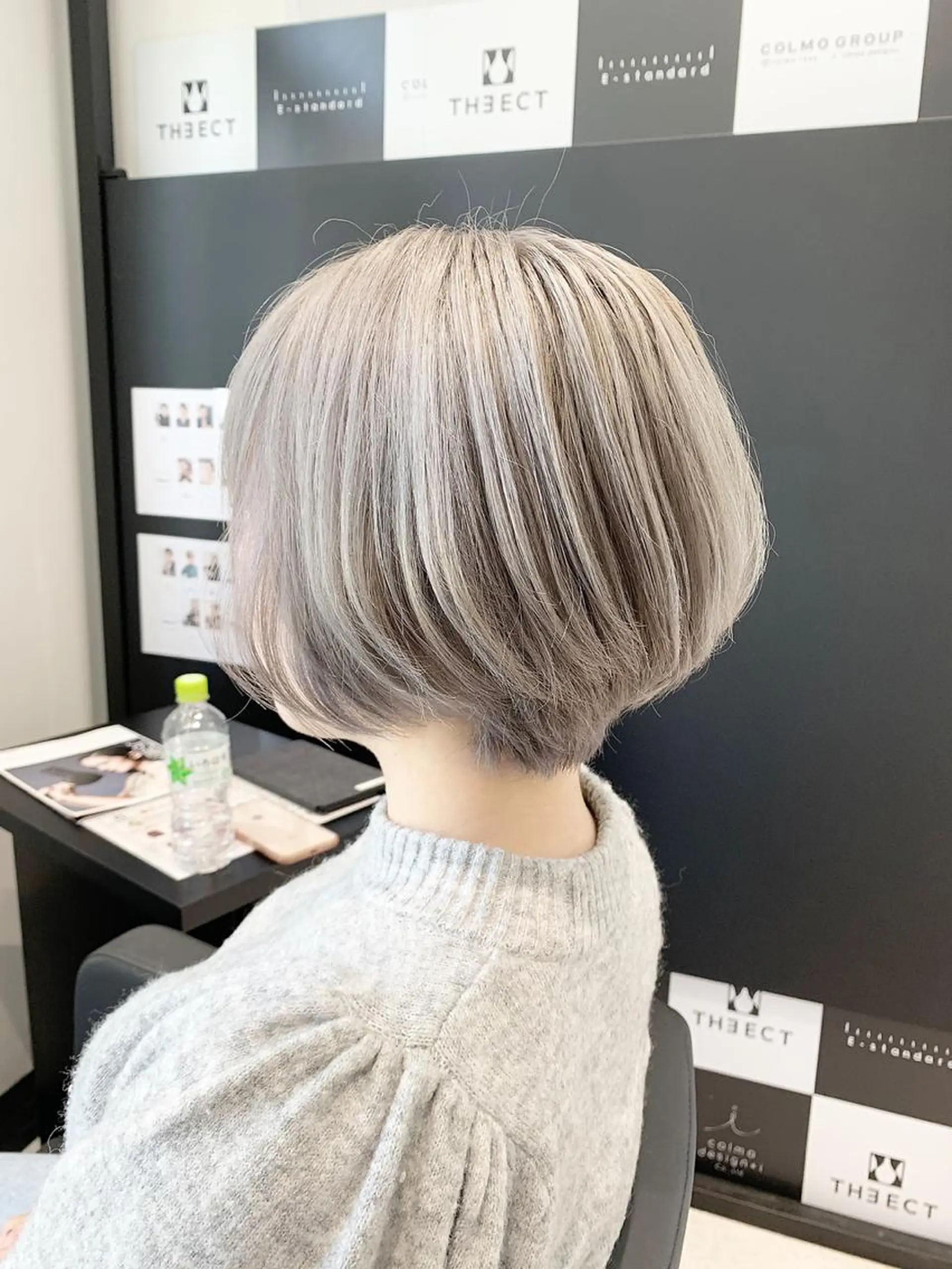 ショート カラー パーマ ネイル マツエク・マツパ ハイトーンカラー ショートヘア ショートネイル ボブ、縮毛矯正👑 心斎橋/高城涼也のヘアスタイル