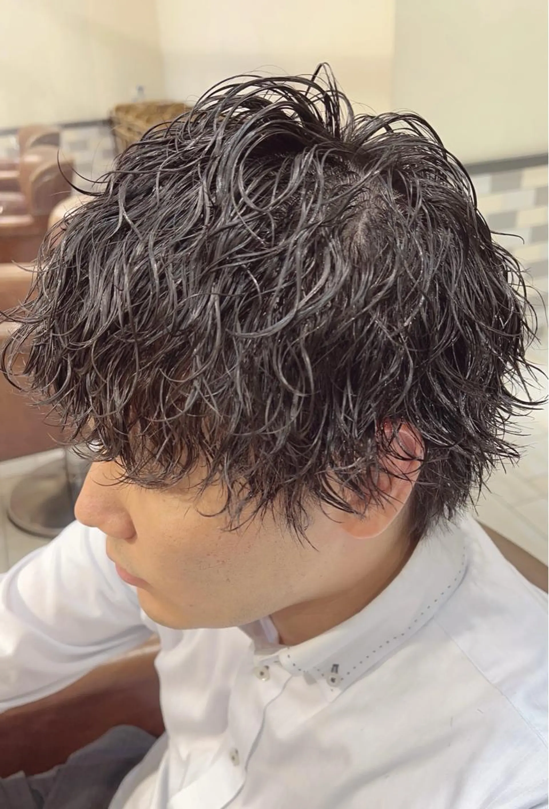 パーマ メンズ メンズパーマ 波巻きパーマ スパイラルパーマ メンズ特化 ナカネ カツヤのヘアスタイル