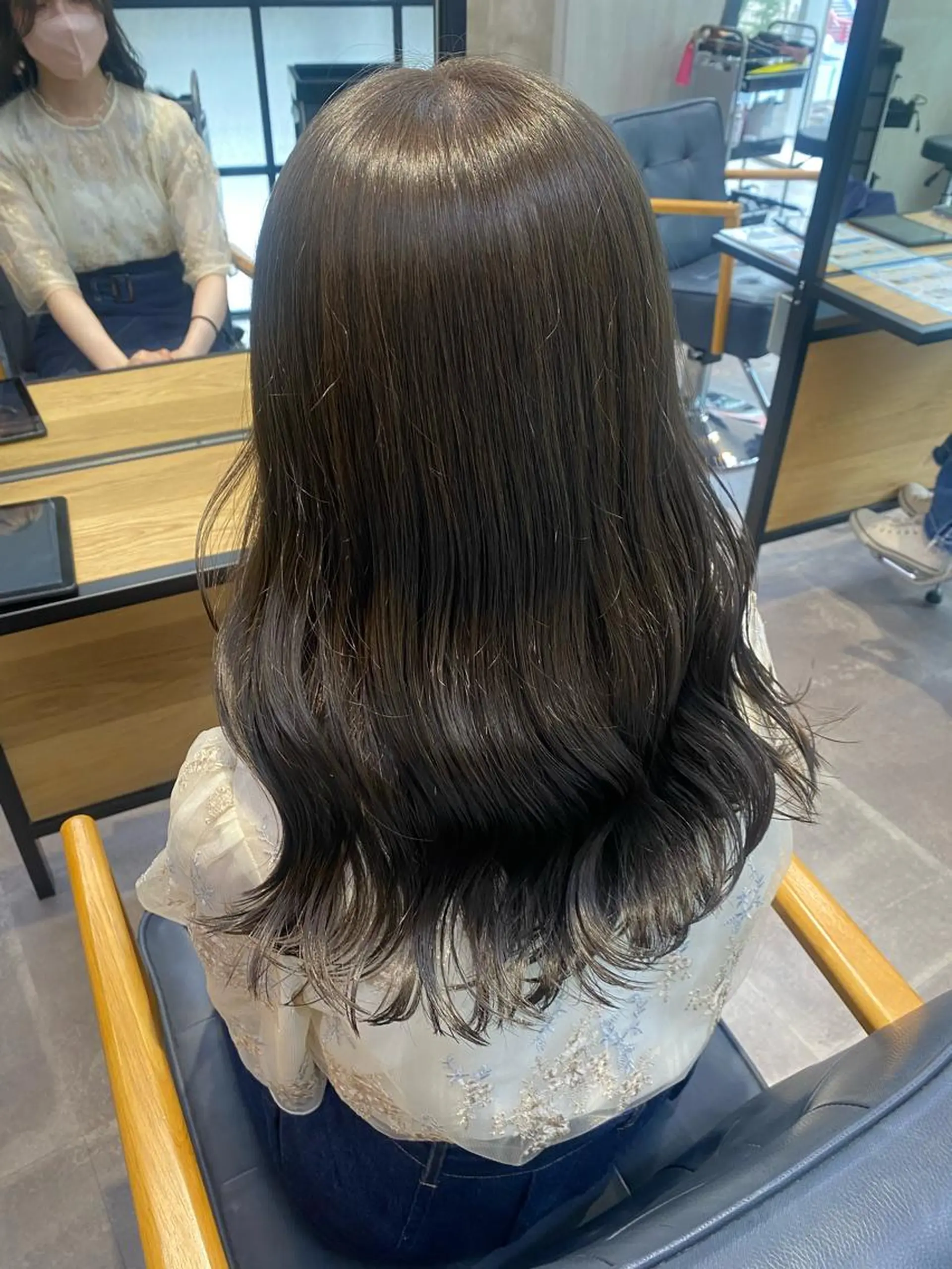 セミロング カラー 韓国×髪質改善カラー 💎hinaのヘアスタイル