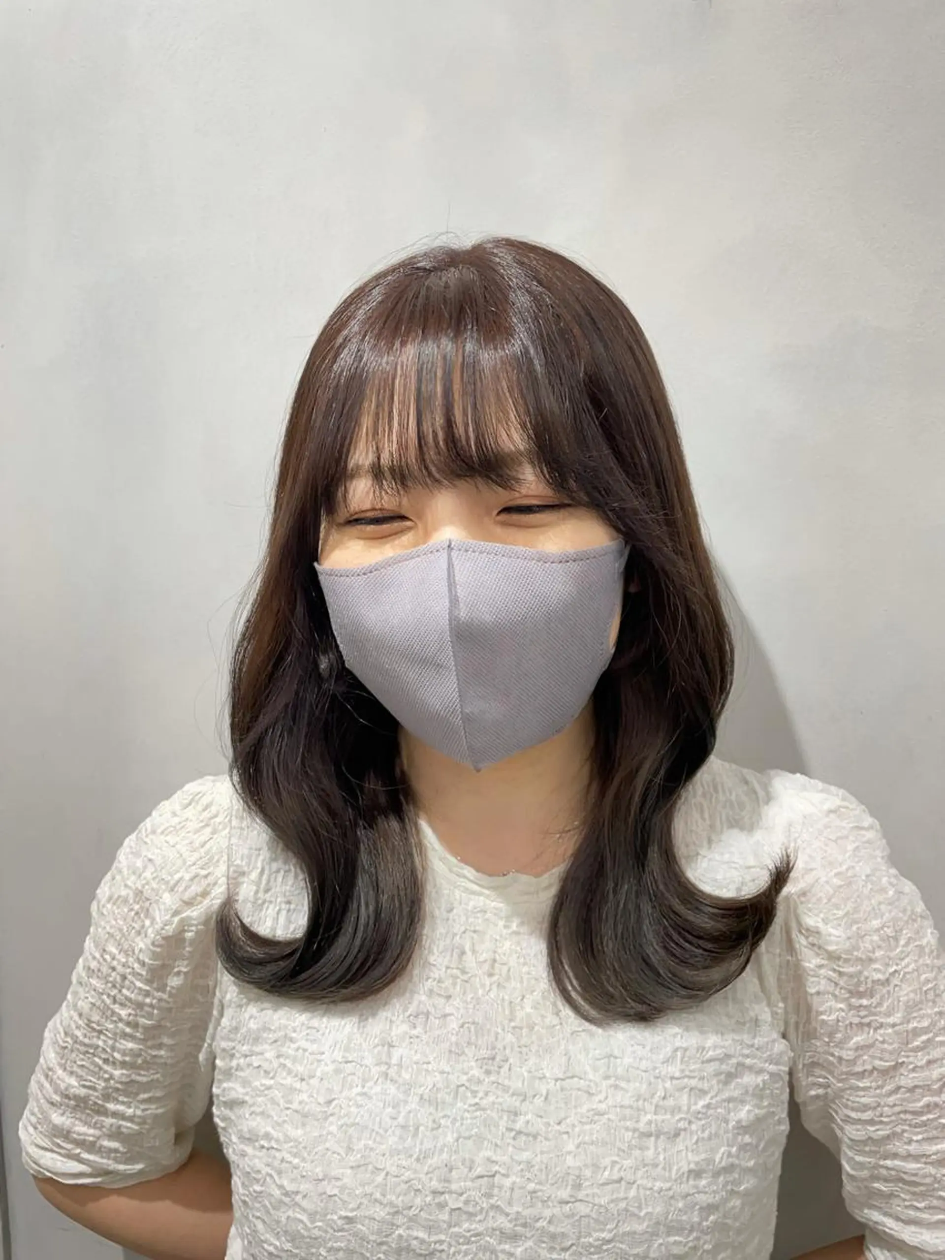 ミディアム 韓国風ヘア レイヤーカット ❤︎︎韓国ヘア❤︎︎ 𝑺𝒉𝒊𝒉𝒐のヘアスタイル