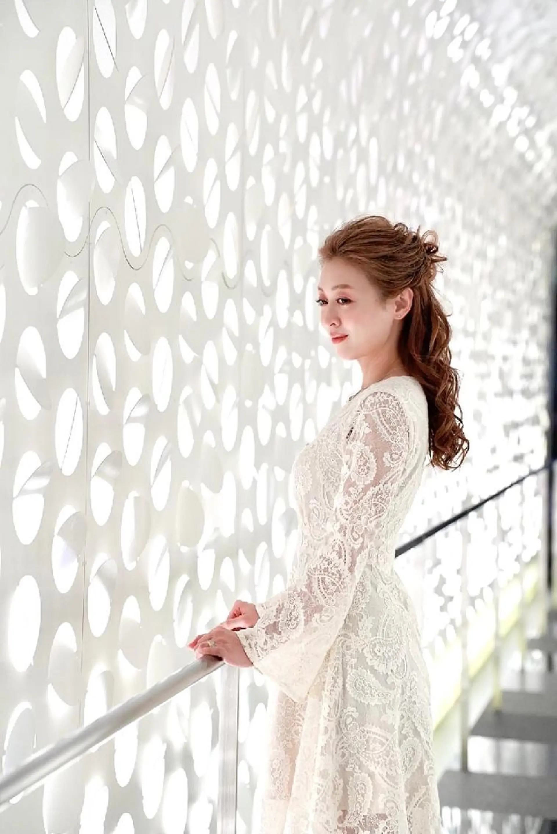 セミロング ヘアアレンジ ハーフアップ 結婚式・ブライダル 浴衣 Rarely  beautyのヘアスタイル