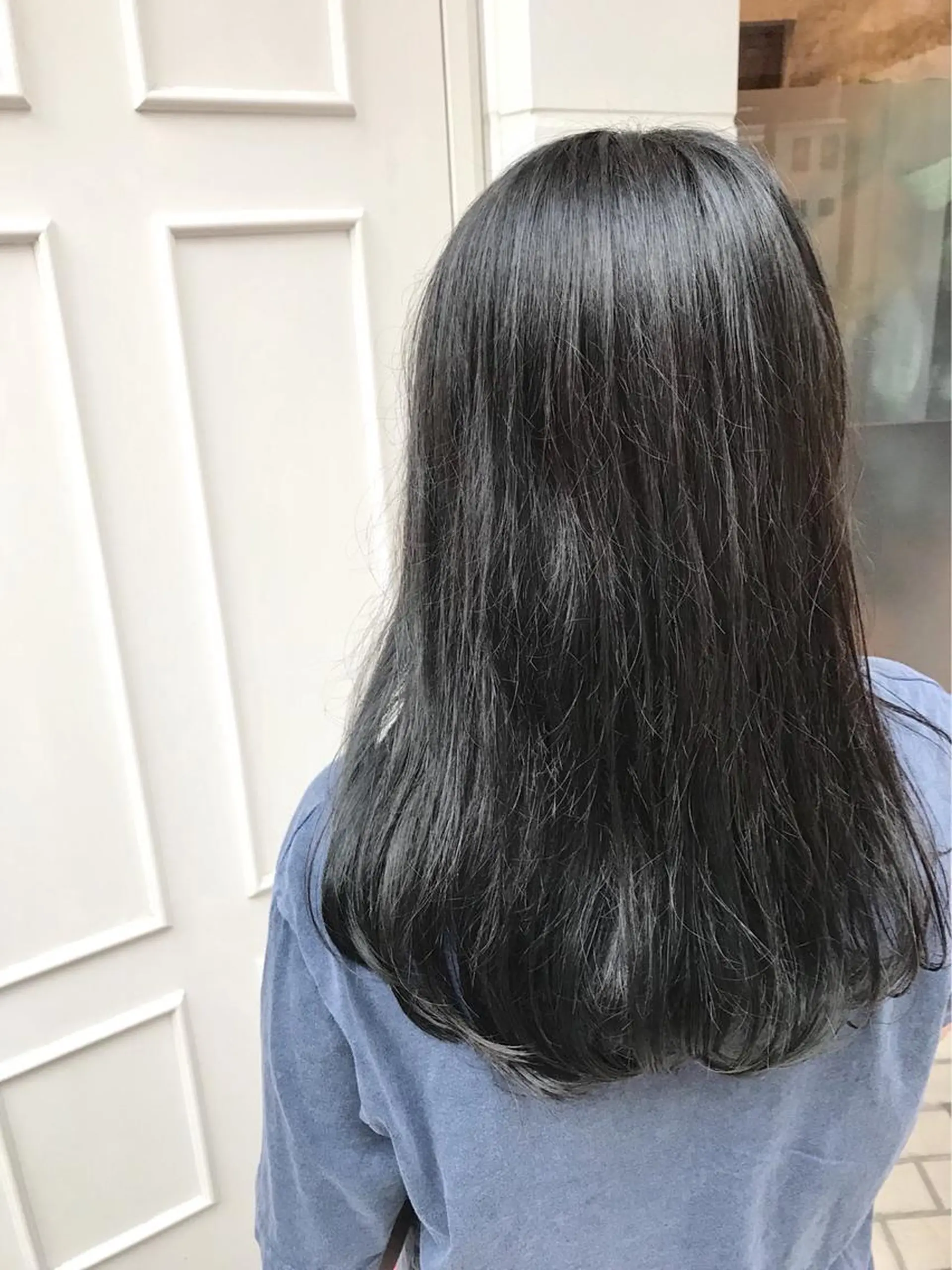 セミロング カラー ブルーカラー ブルージュ 🫟Blanco🫟 Color&Careのヘアスタイル