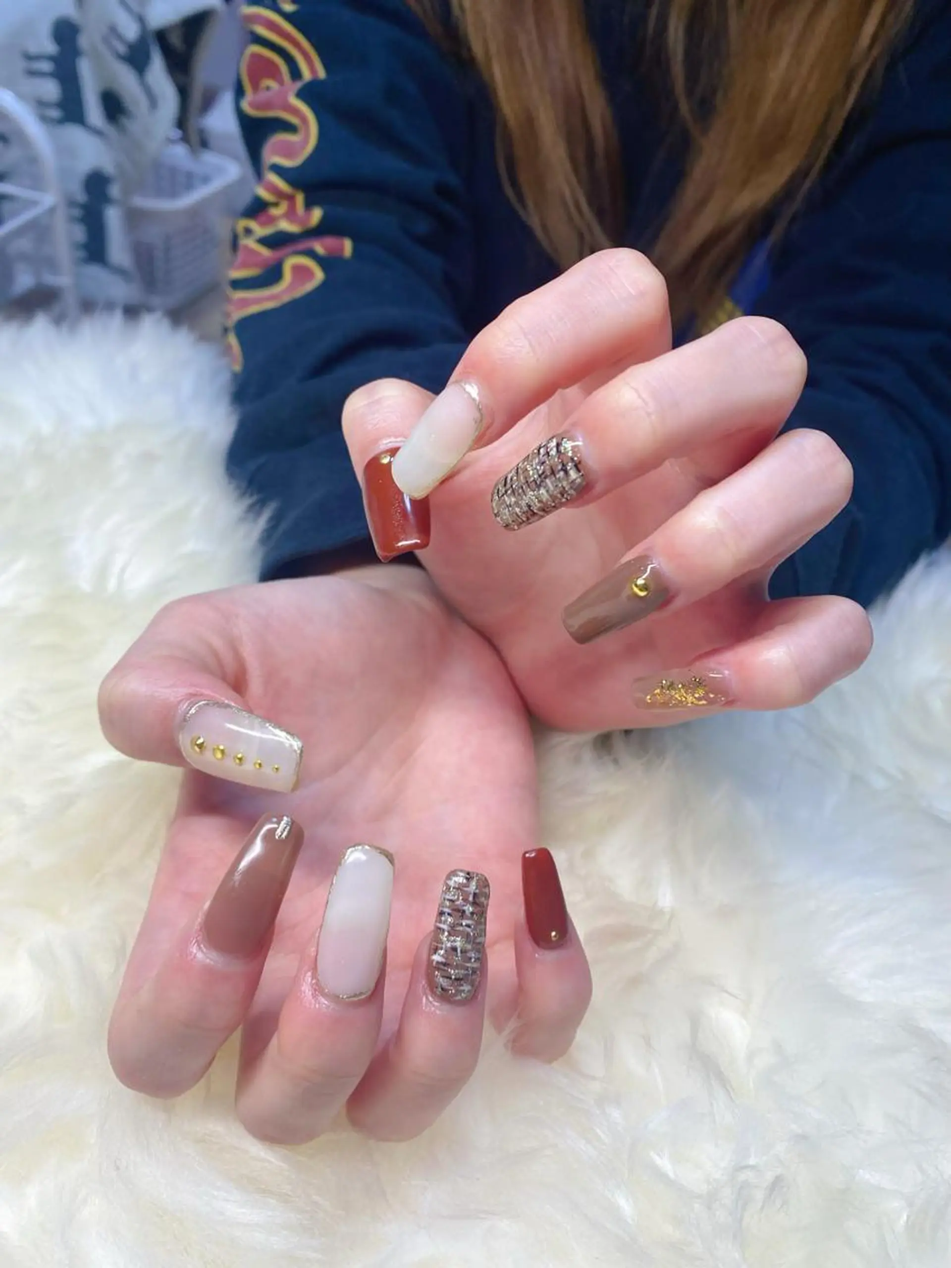 ロング ハンドネイル ハンドケア 💜MIYA nail川崎店のネイルデザイン