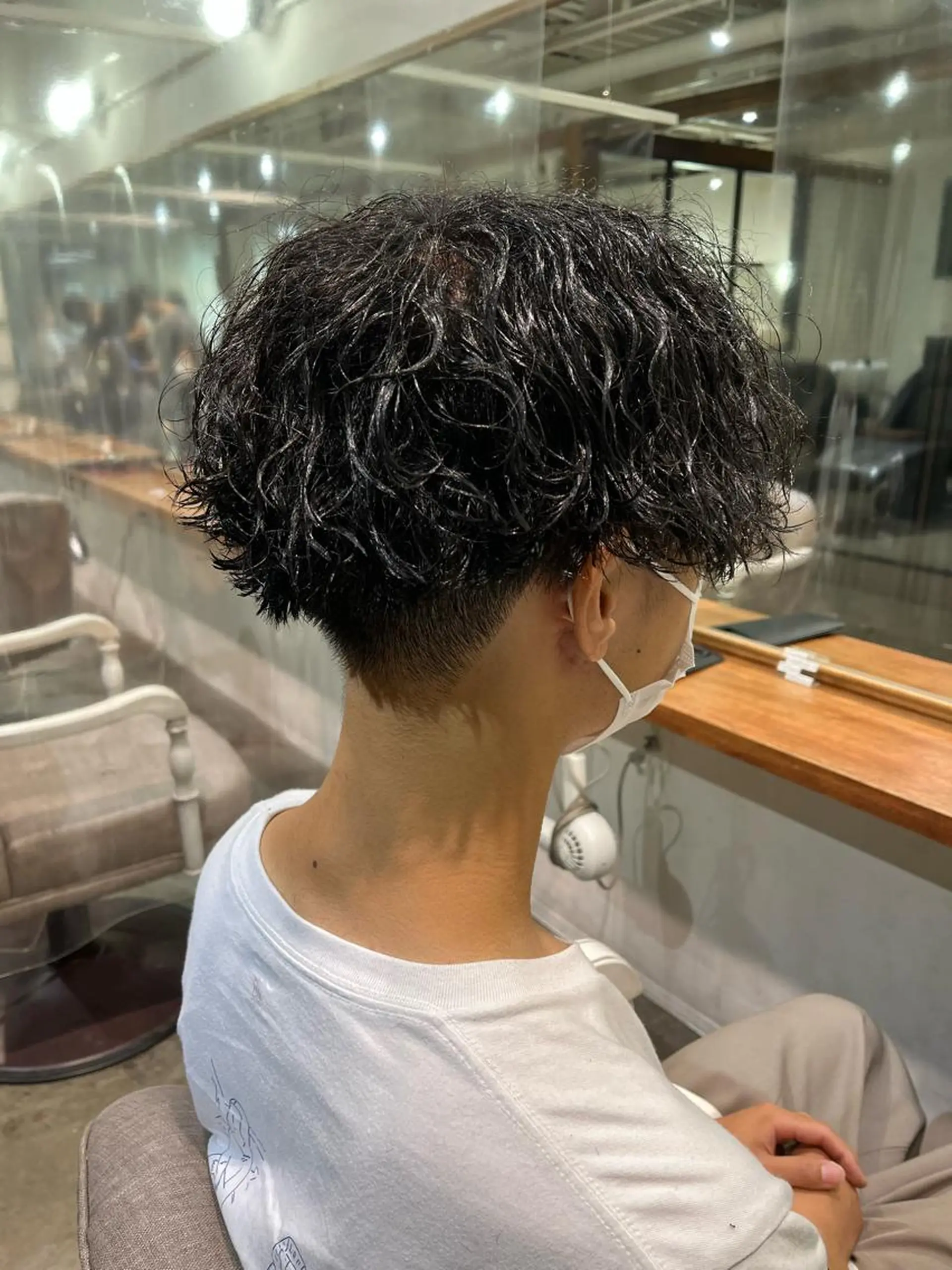 ミディアム パーマ メンズ アイブロウ ミディアムパーマ メンズパーマ メンズアイブロウ 京都駅メンズカット/ パーマ/Keigoのヘアスタイル