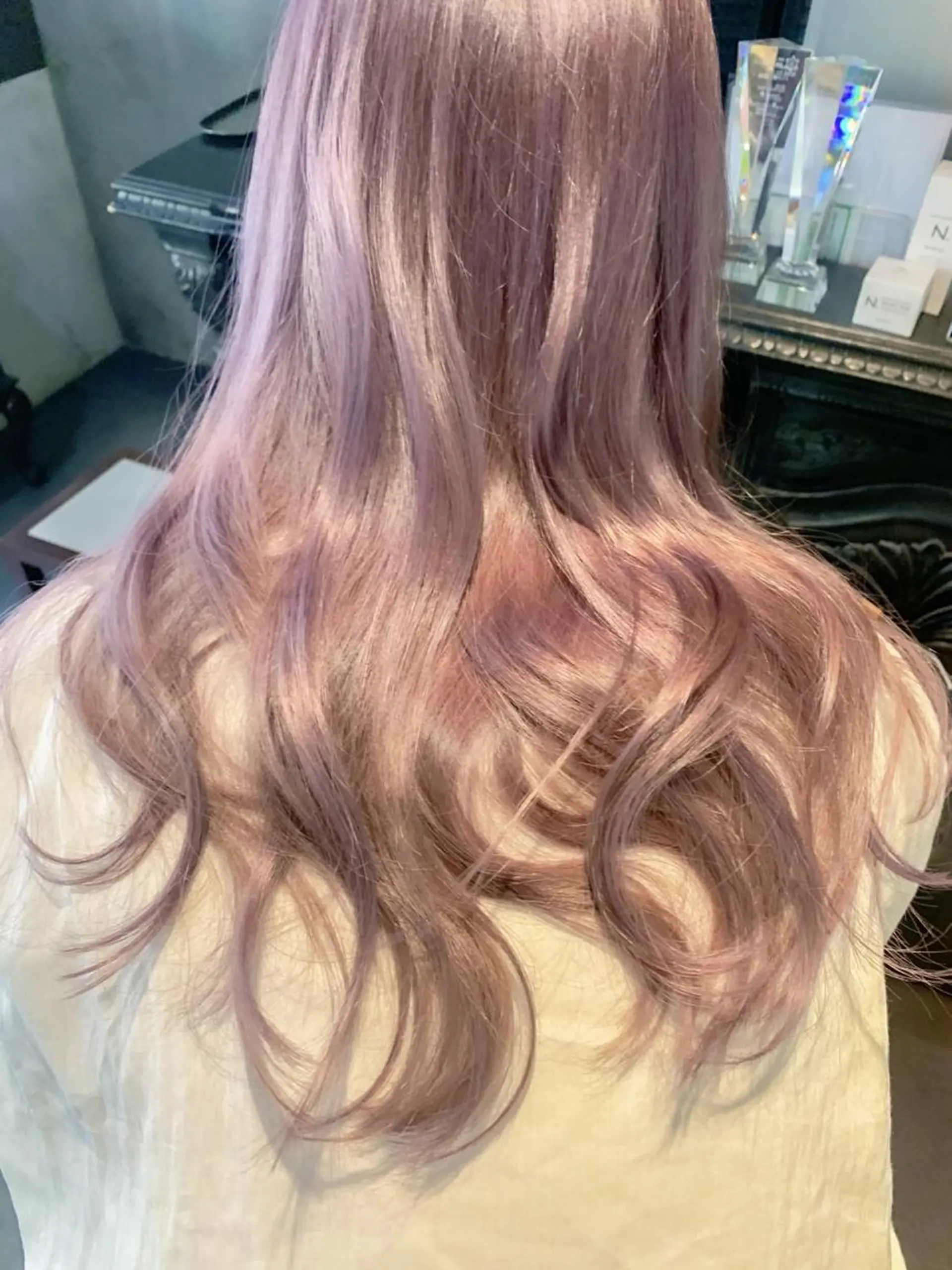 ロング カラー ブリーチ 透明感カラー ヘアカラー 渋谷ケアブリーチ Suuのヘアスタイル