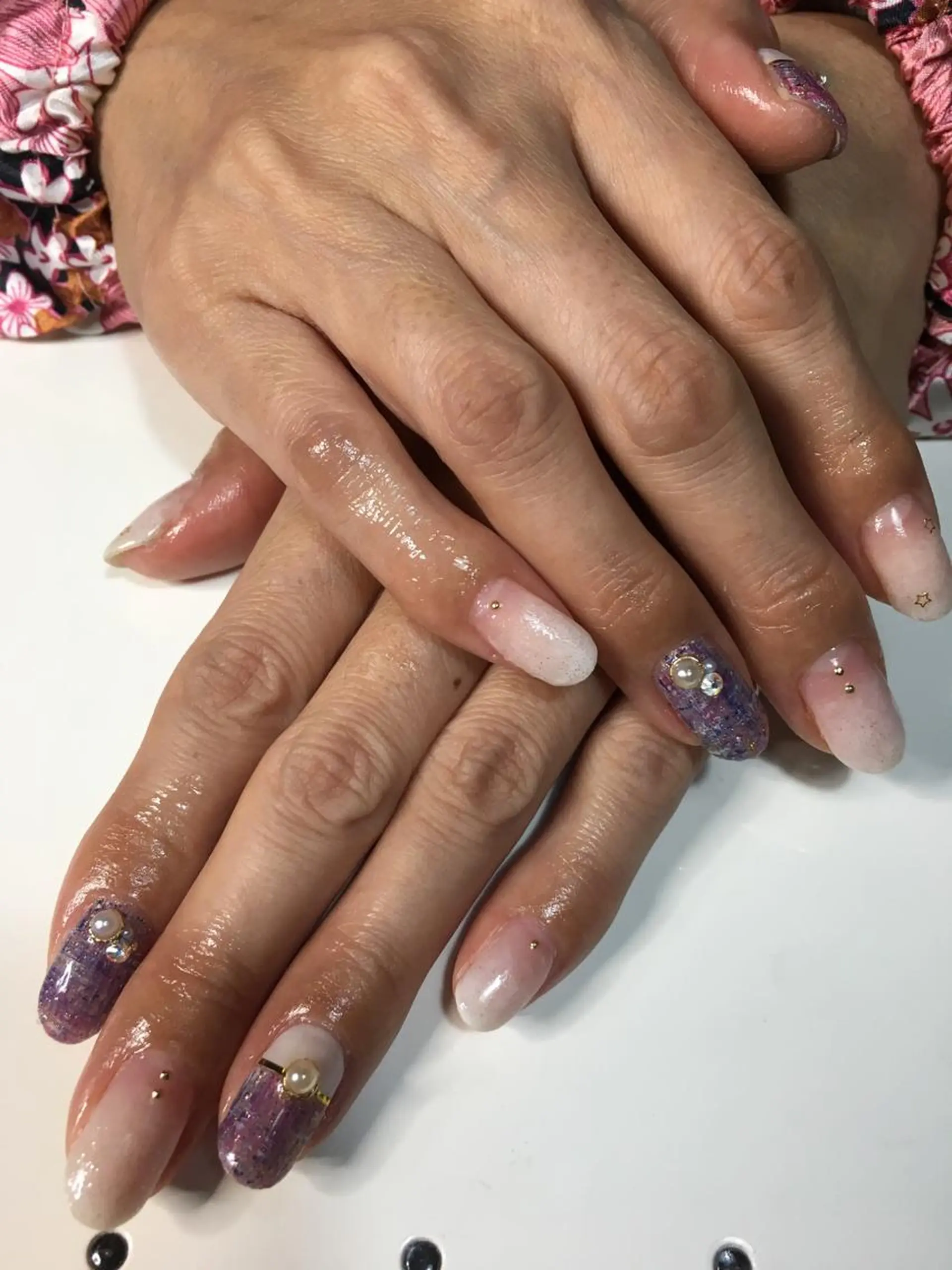 ネイル ツイードネイル MIHO ☆のネイルデザイン