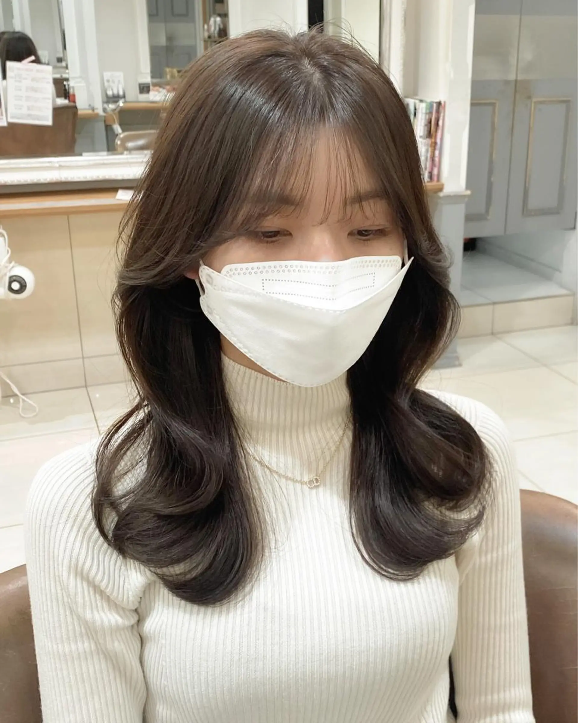 ロング カラー ベージュカラー ブラウンカラー ブラウンベージュ グレージュ オリーブグレージュ カット ヘアカラー トリートメント 横浜/レイヤーカット /韓国ヘア/佐藤記正のヘアスタイル