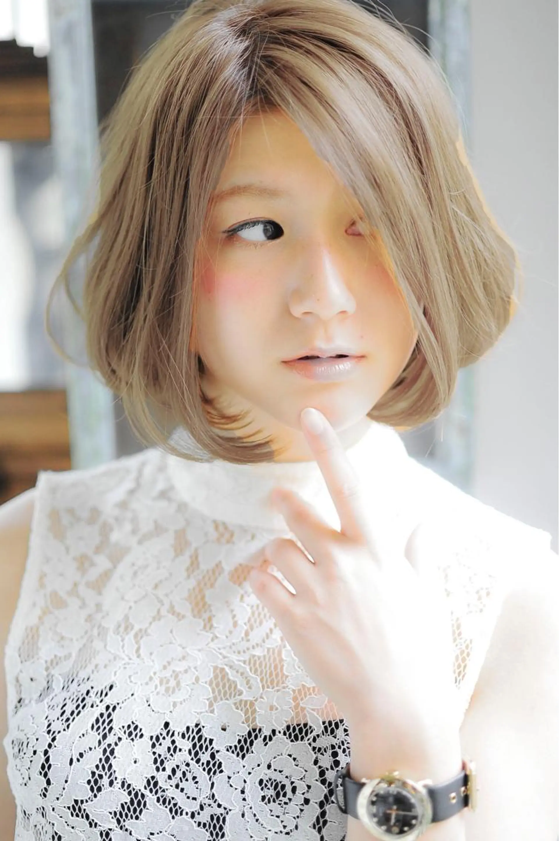 ショート カラー モテ髪透明感❤️ デイズヘアカラーのヘアスタイル