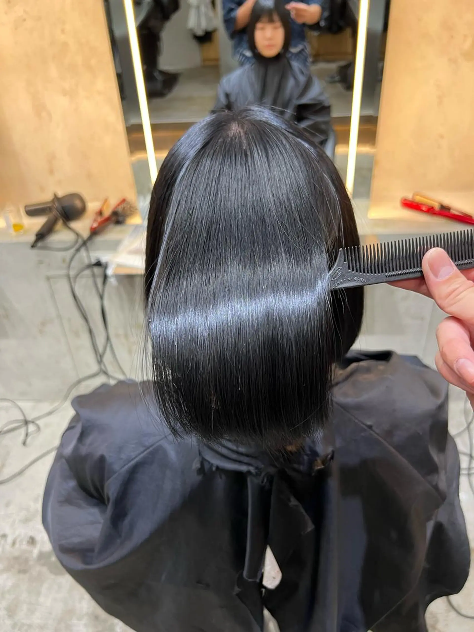 カット 縮毛矯正 トリートメント ヘアセット 艶透明感カラー/ 髪質改善/三ツ木一生のヘアスタイル