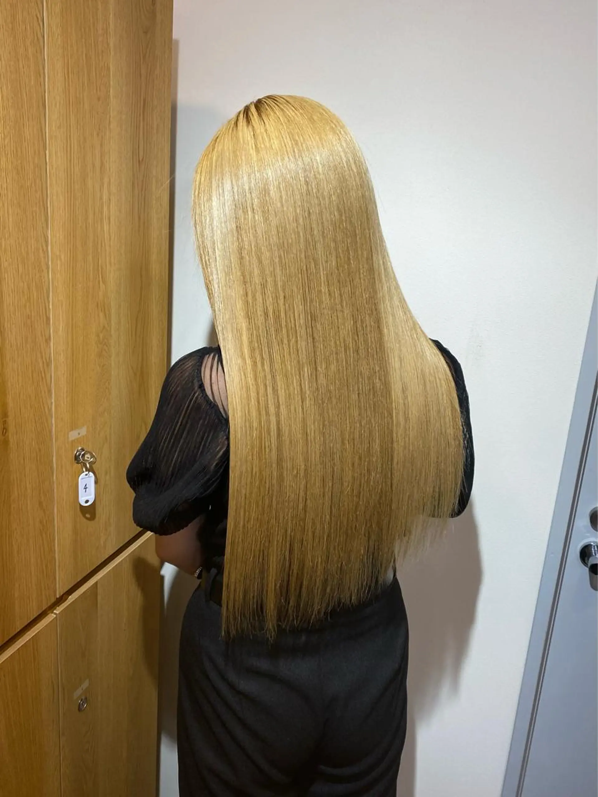 ロング ボブ ハイライト 髪質改善 ヘアカラー トリートメント 山下 祐輝のヘアスタイル