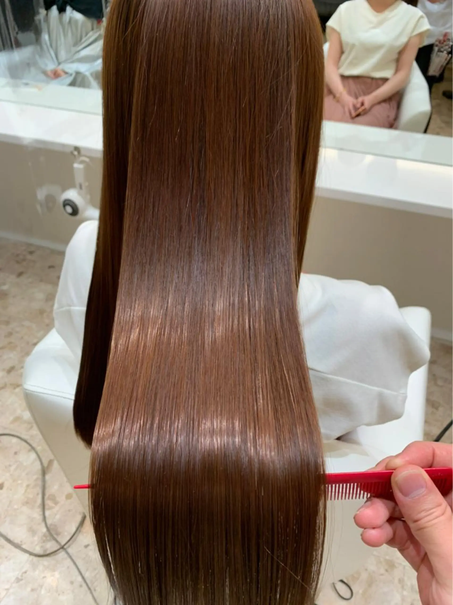 ロング 京都レイヤーカット/ 縮毛矯正/羽柴りくのヘアスタイル