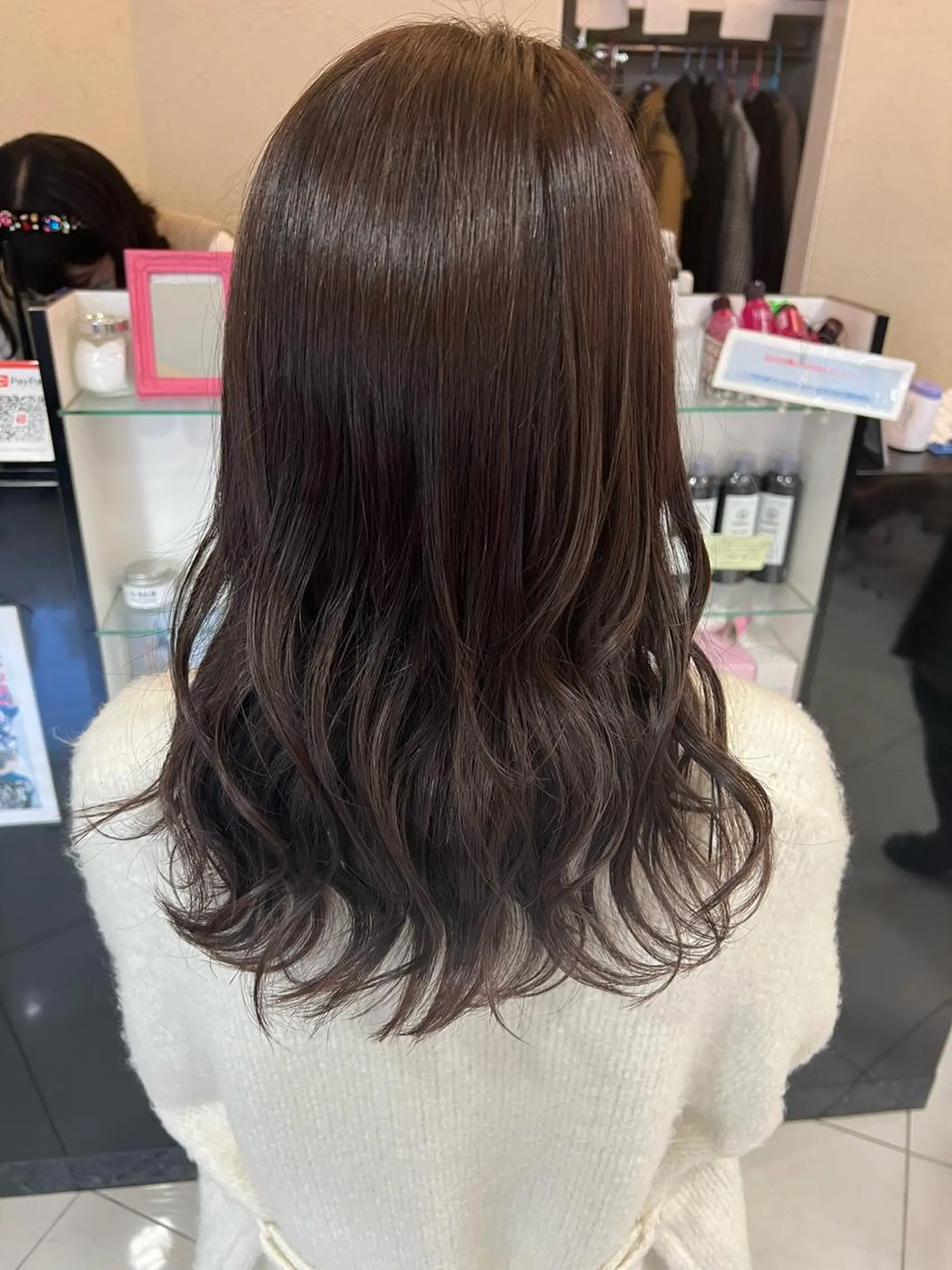 セミロング カラー エクステ＆艶カラー 🎀YURINA🎀のヘアスタイル