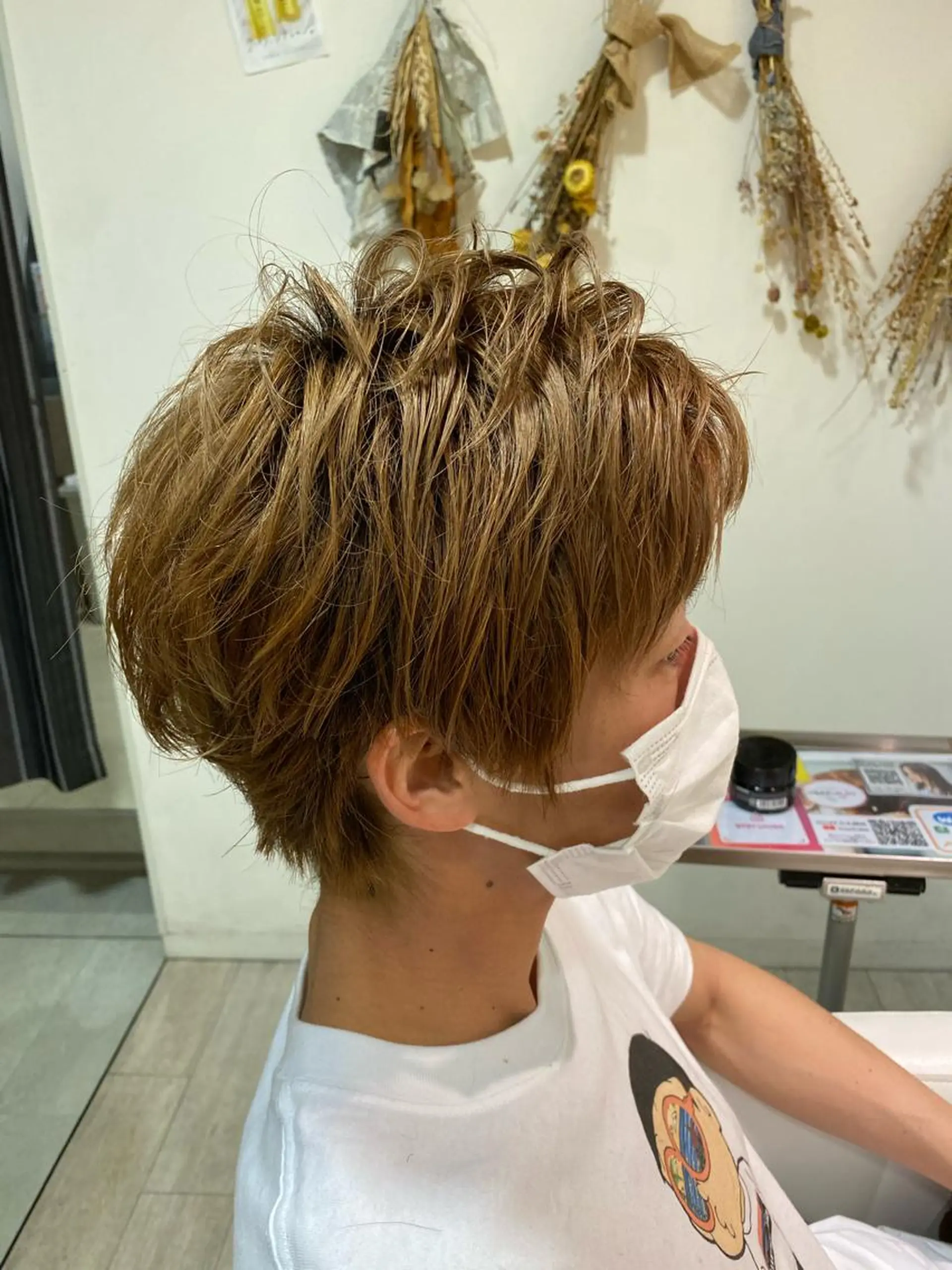 ショート カラー メンズ アップバング 柳澤 和也のヘアスタイル