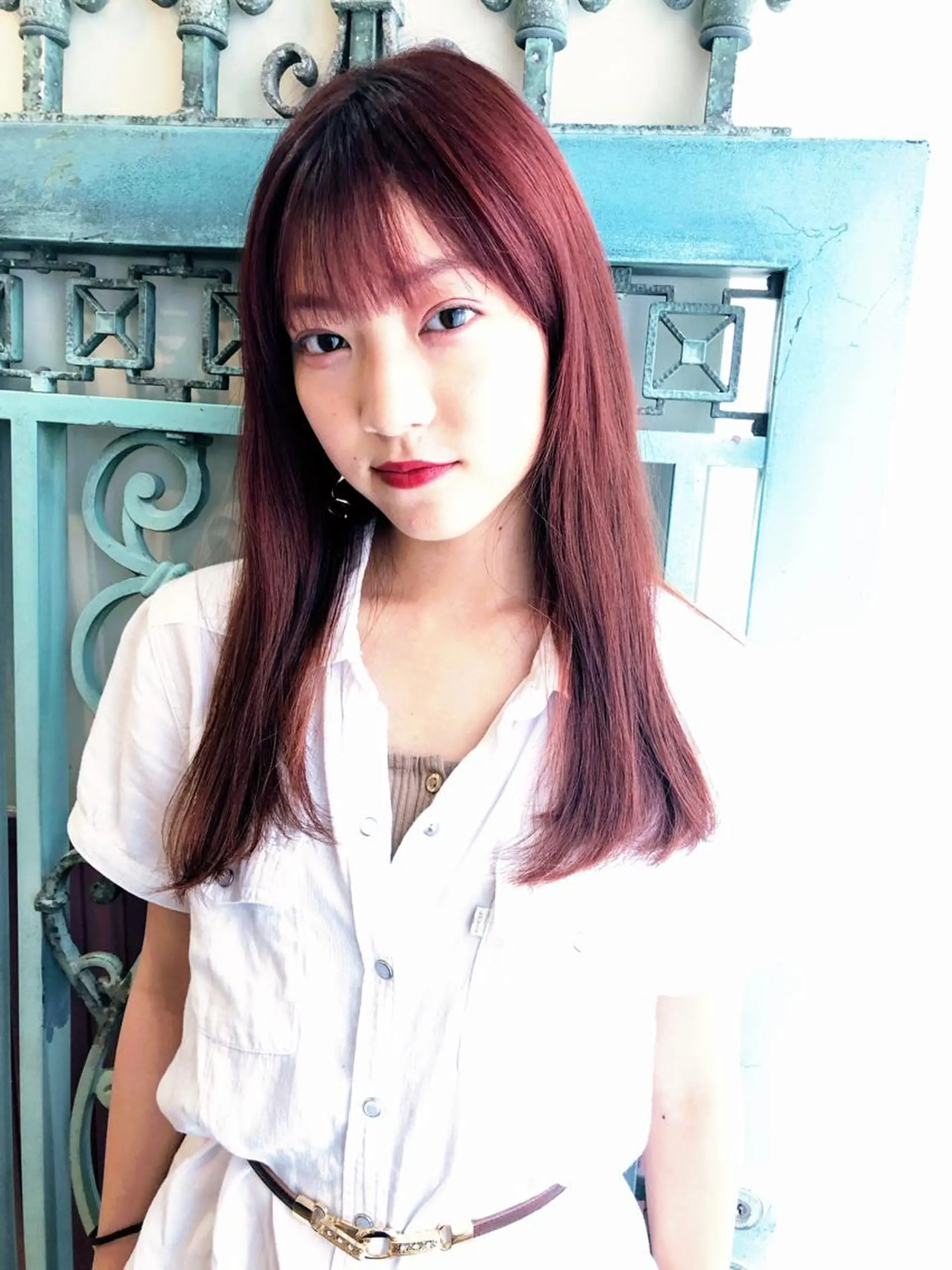 セミロング カラー パーマ ヘアアレンジ 表参道Lise おおいしおりのヘアスタイル