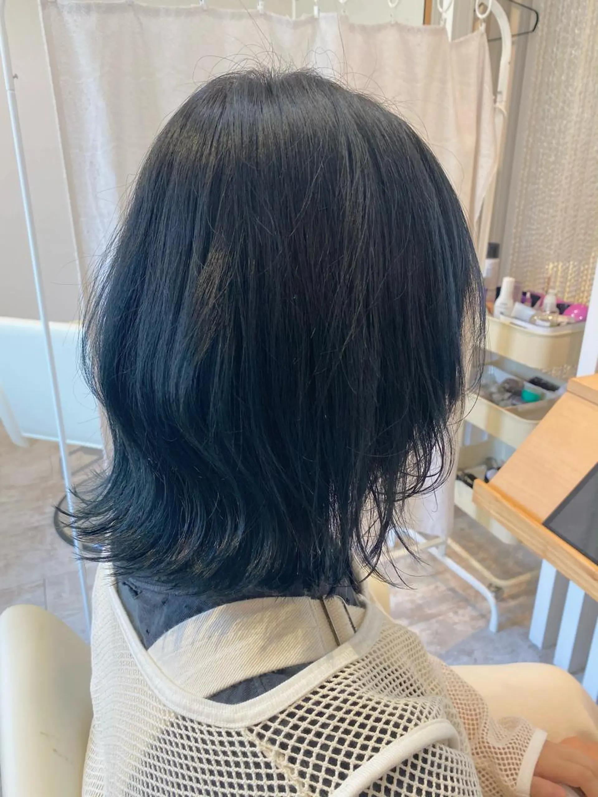 ミディアム カラー 黒髪 透明感カラー 髪質改善 縮毛矯正 トリートメント ブリーチなしWカラー /酸性ストレート河本のヘアスタイル
