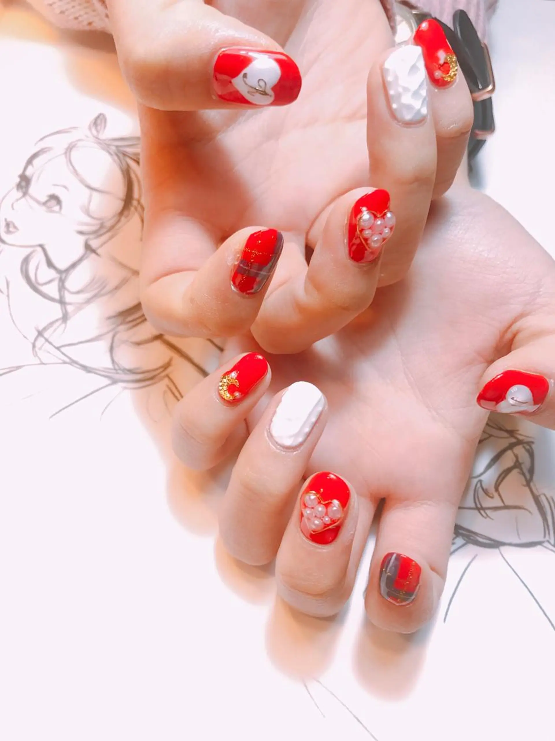 ネイル 冬ネイル クリスマス owlnail /持込みデザイン専門のネイルデザイン