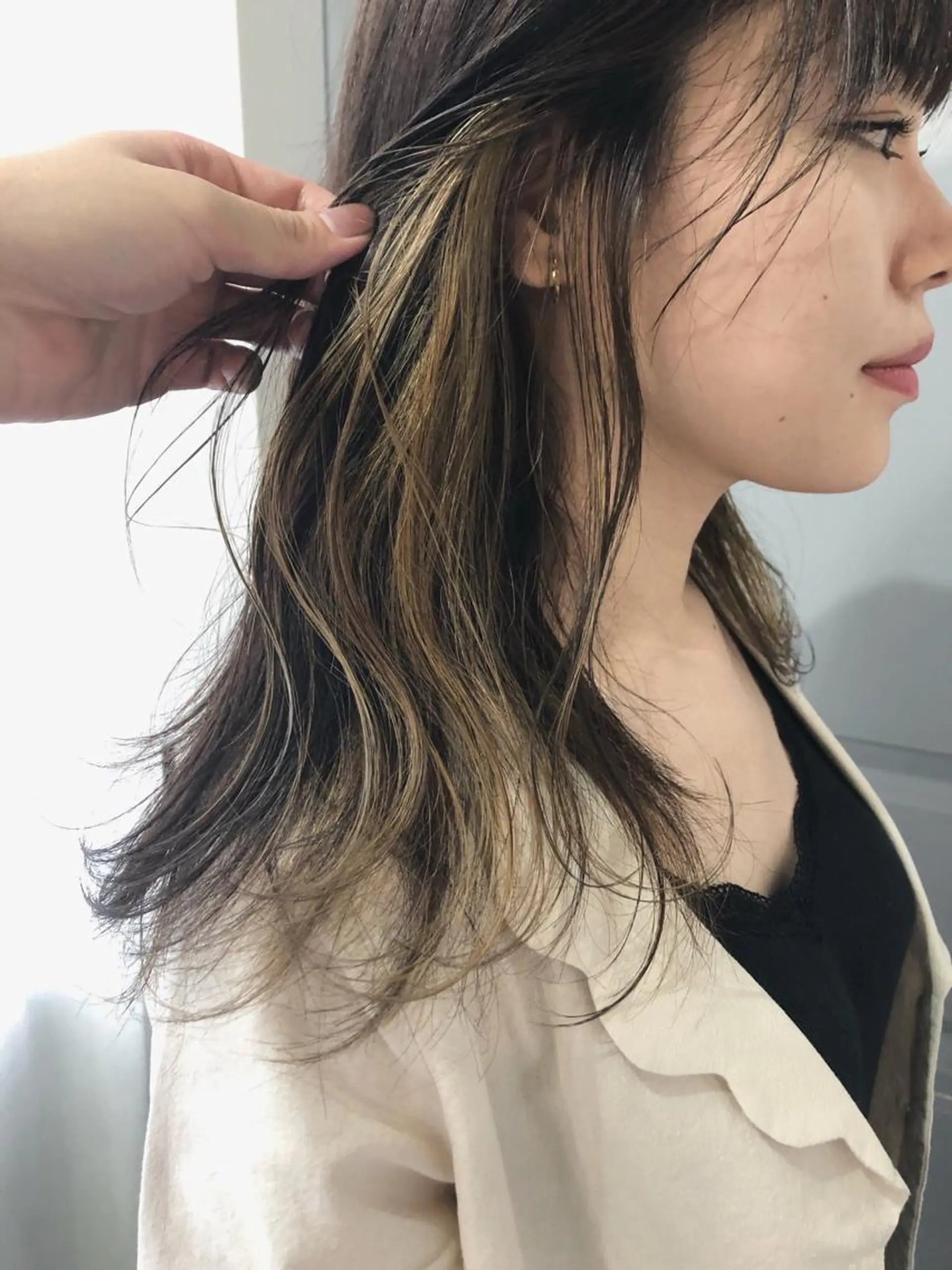 ロング カラー ハイライトカラー ハイライト Pia hair Design Yakuin所属・Pia ツボイ ケイタのヘアスタイル