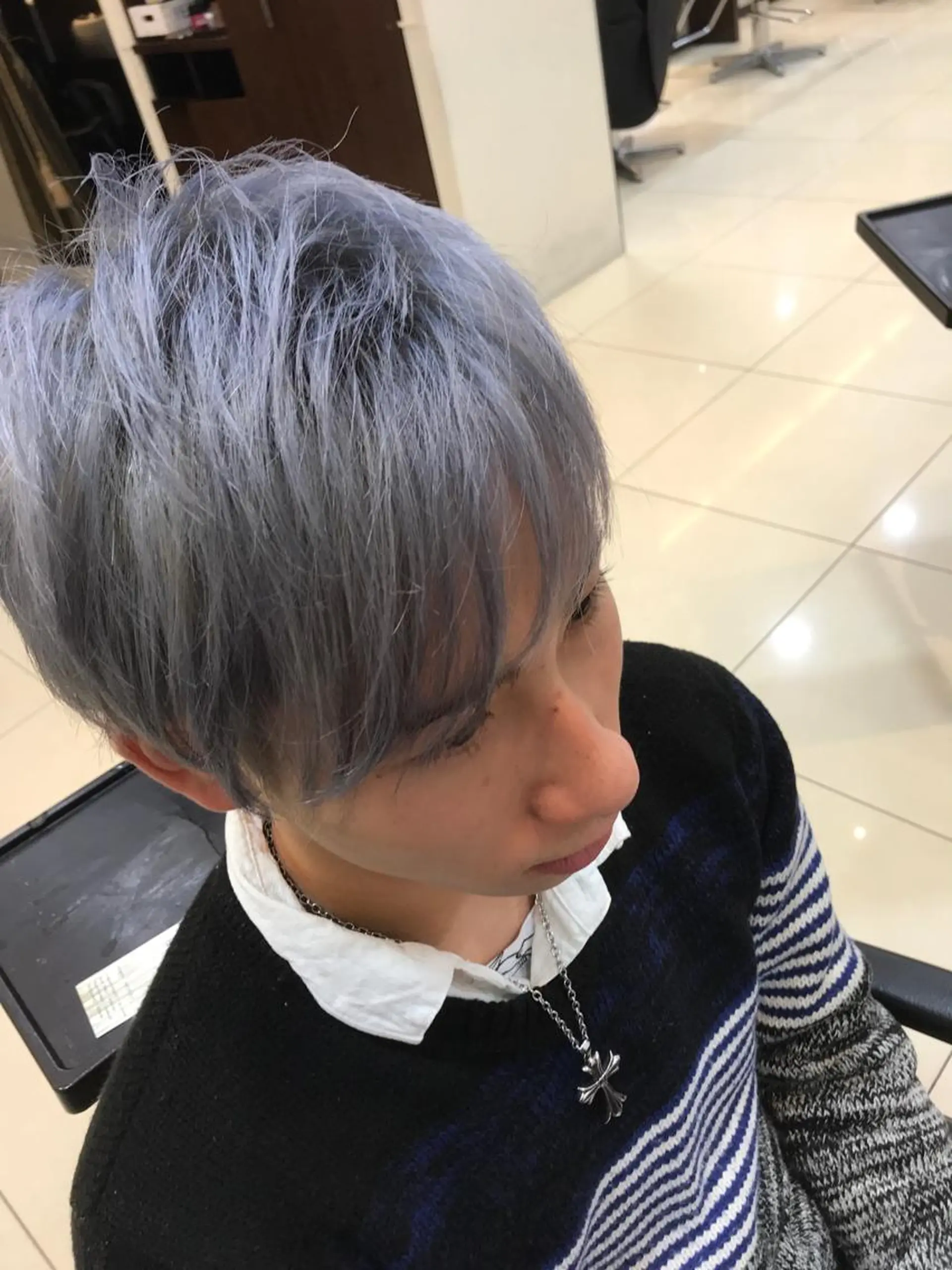 ショート メンズ メンズブリーチ ヘアカラー 大久保 隆蔵のヘアスタイル