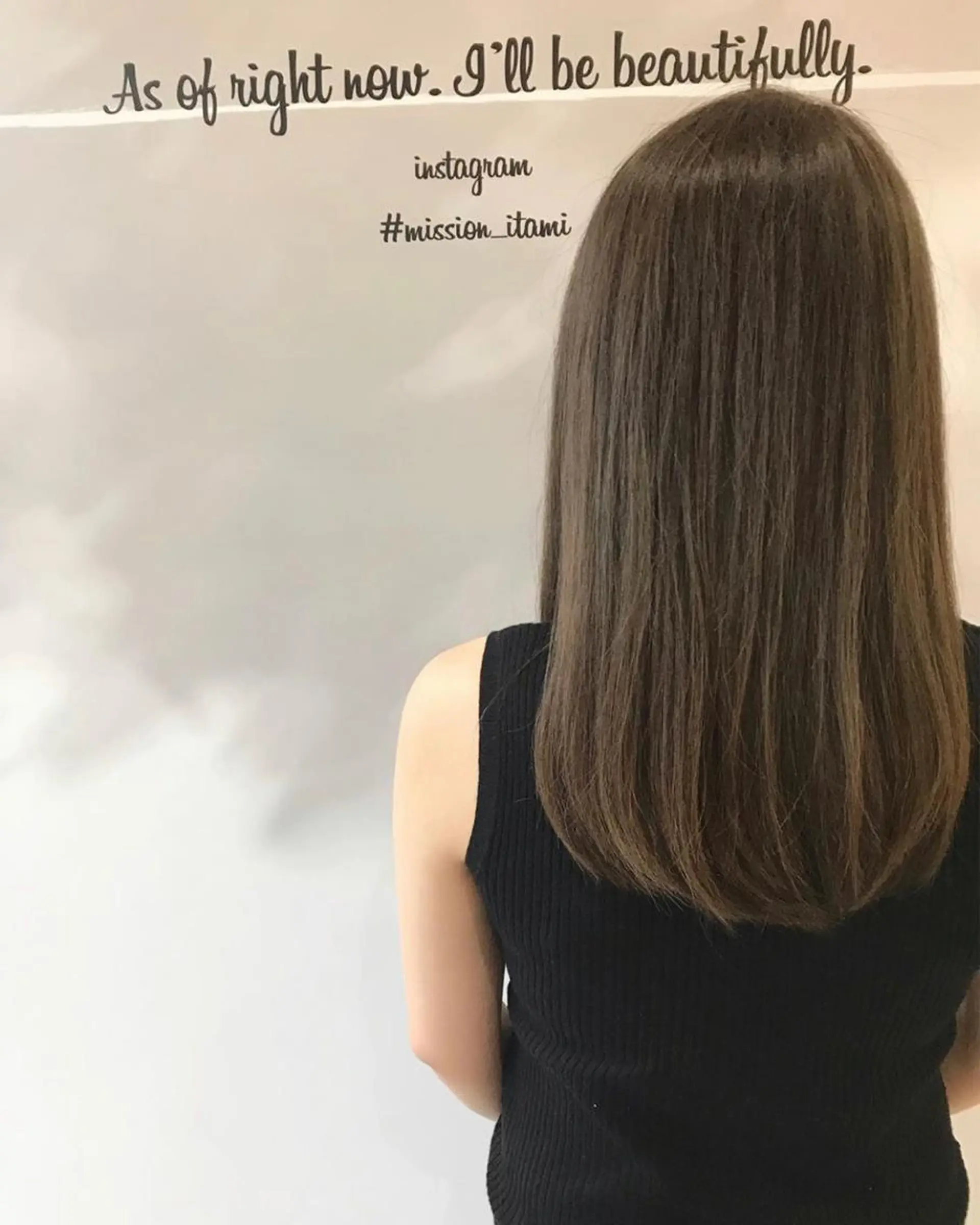 セミロング カラー ヘアアレンジ グレージュ 福壽 優奈のヘアスタイル