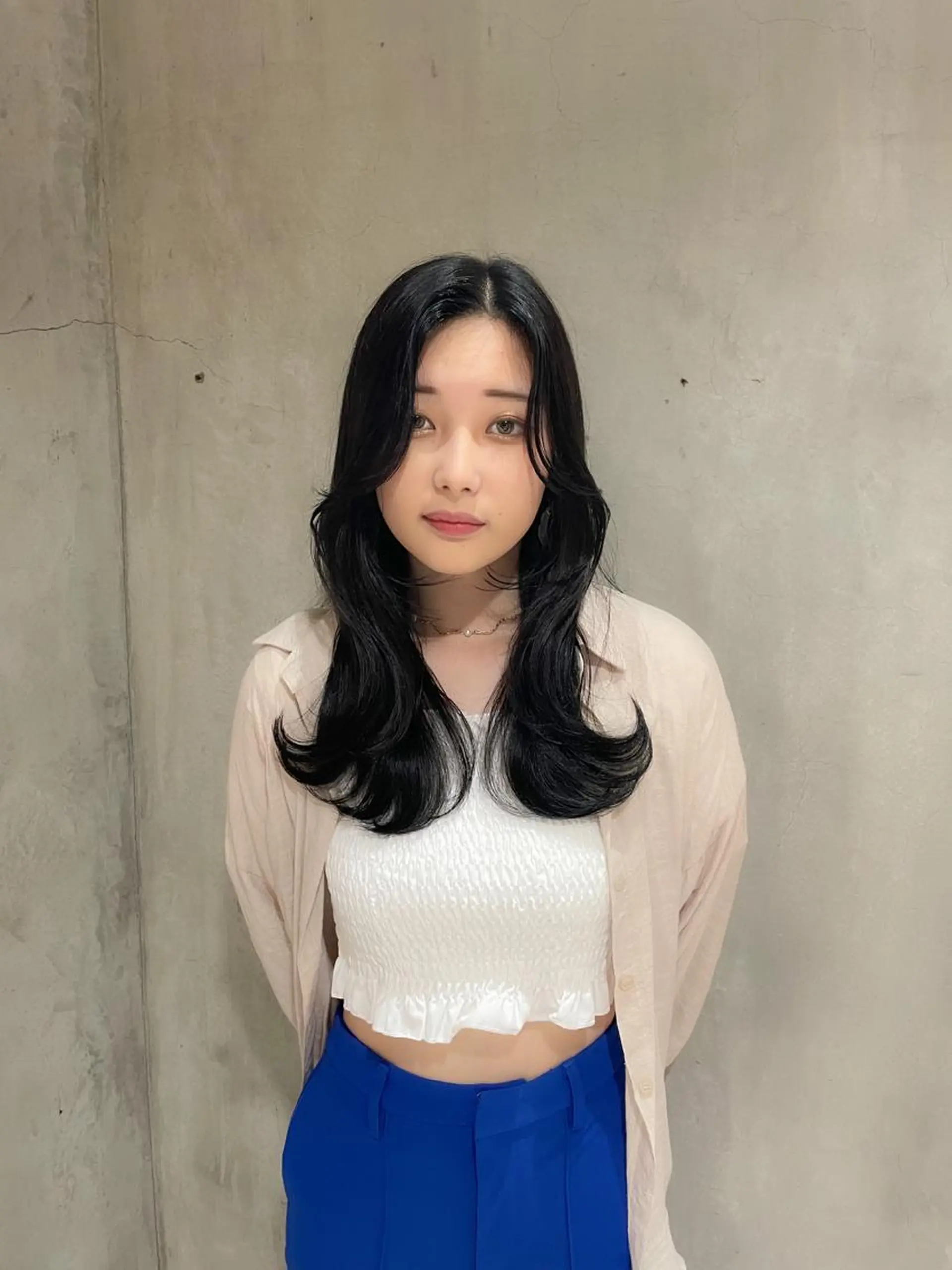 ロング カット ヘアカラー トリートメント 🌹ハッシュカット、 レイヤー韓国ヘア🌹のヘアスタイル