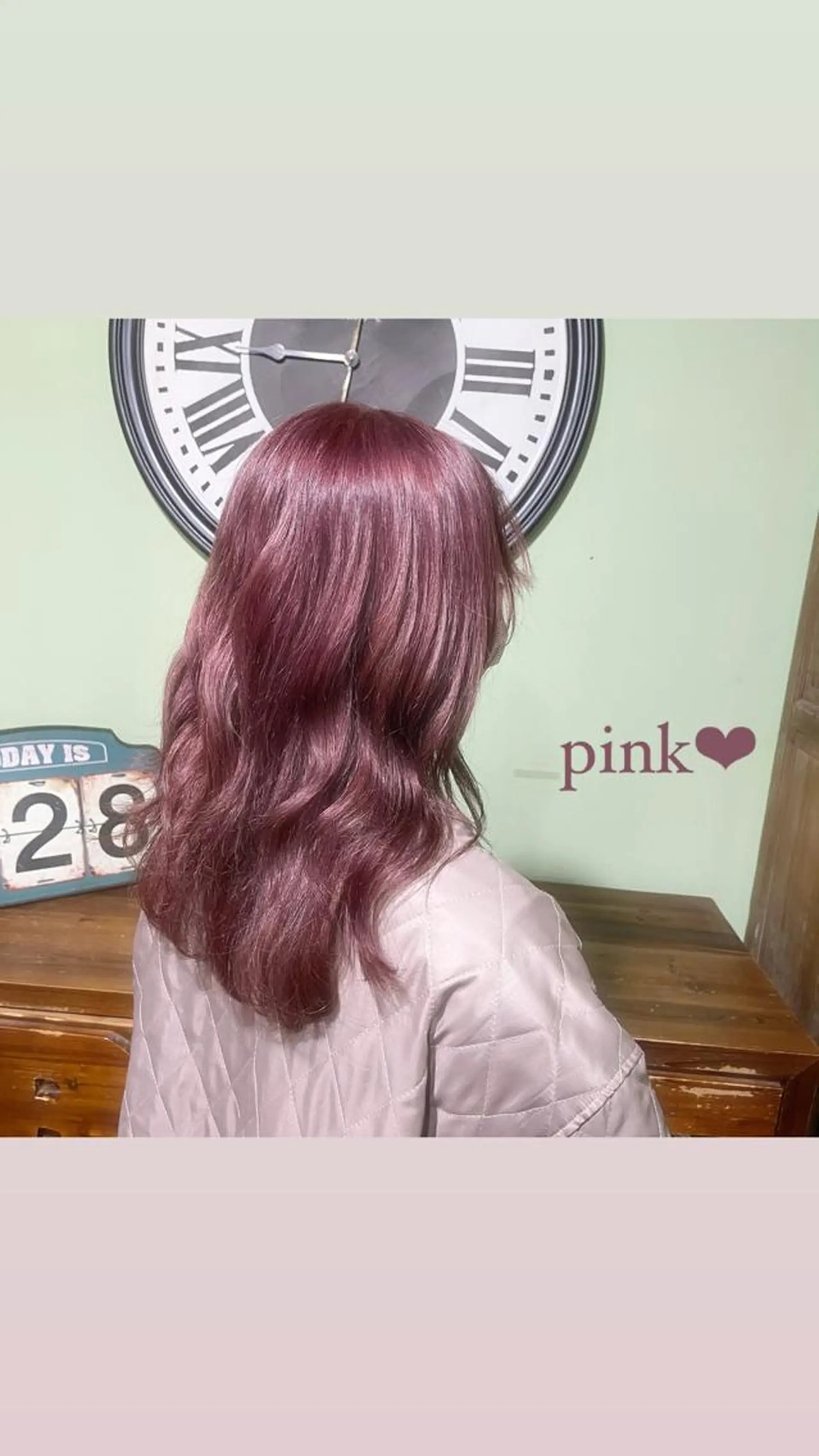 セミロング カラー パーマ ヘアアレンジ メンズ メンズブリーチ ブリーチ ピンクカラー ボブヘアカット Rikapi❤️のヘアスタイル