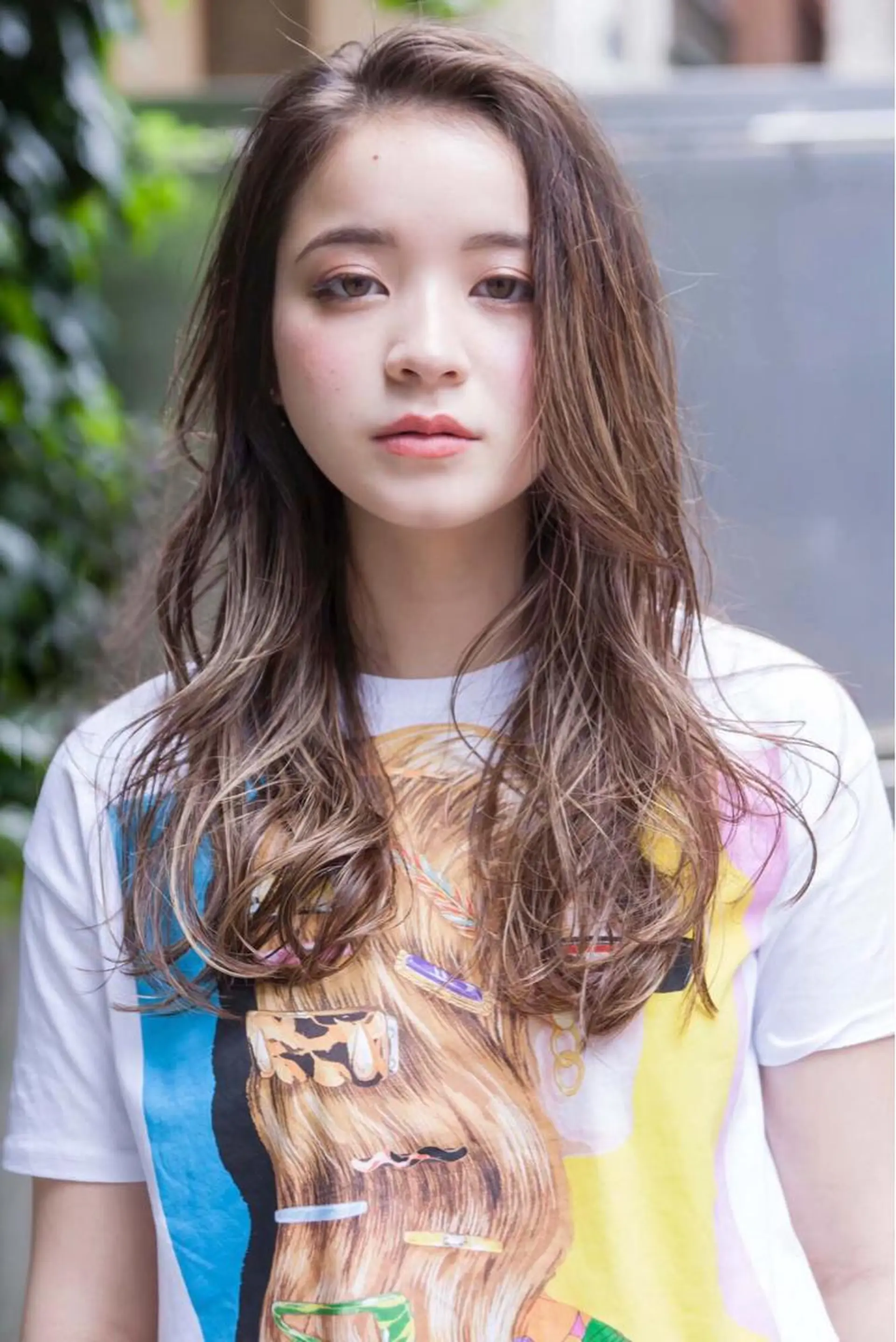 セミロング カラー パーマ 💘透明感カラー💘 沖本 将宏のヘアスタイル