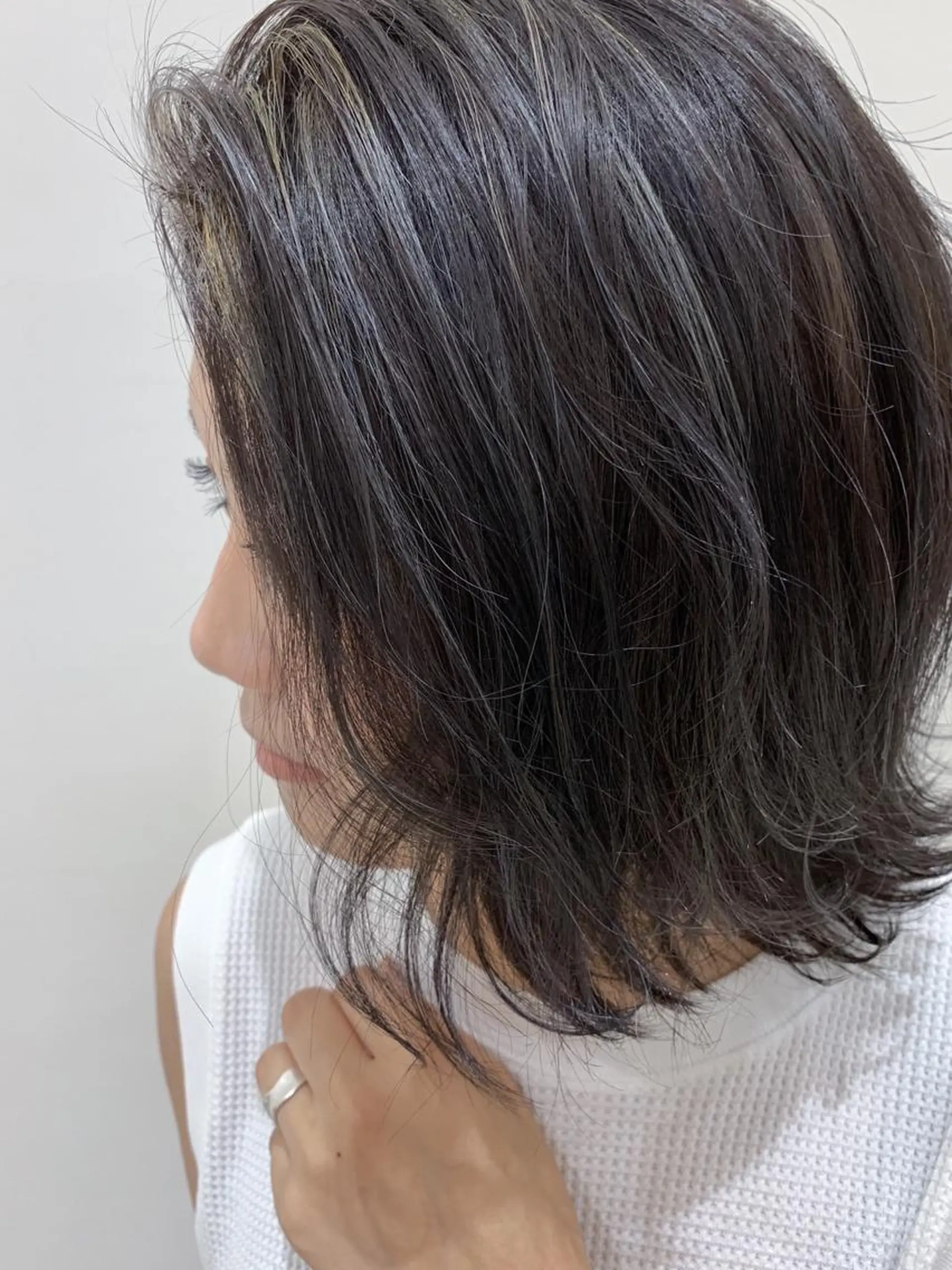 ミディアム カラー 小島 脩のヘアスタイル