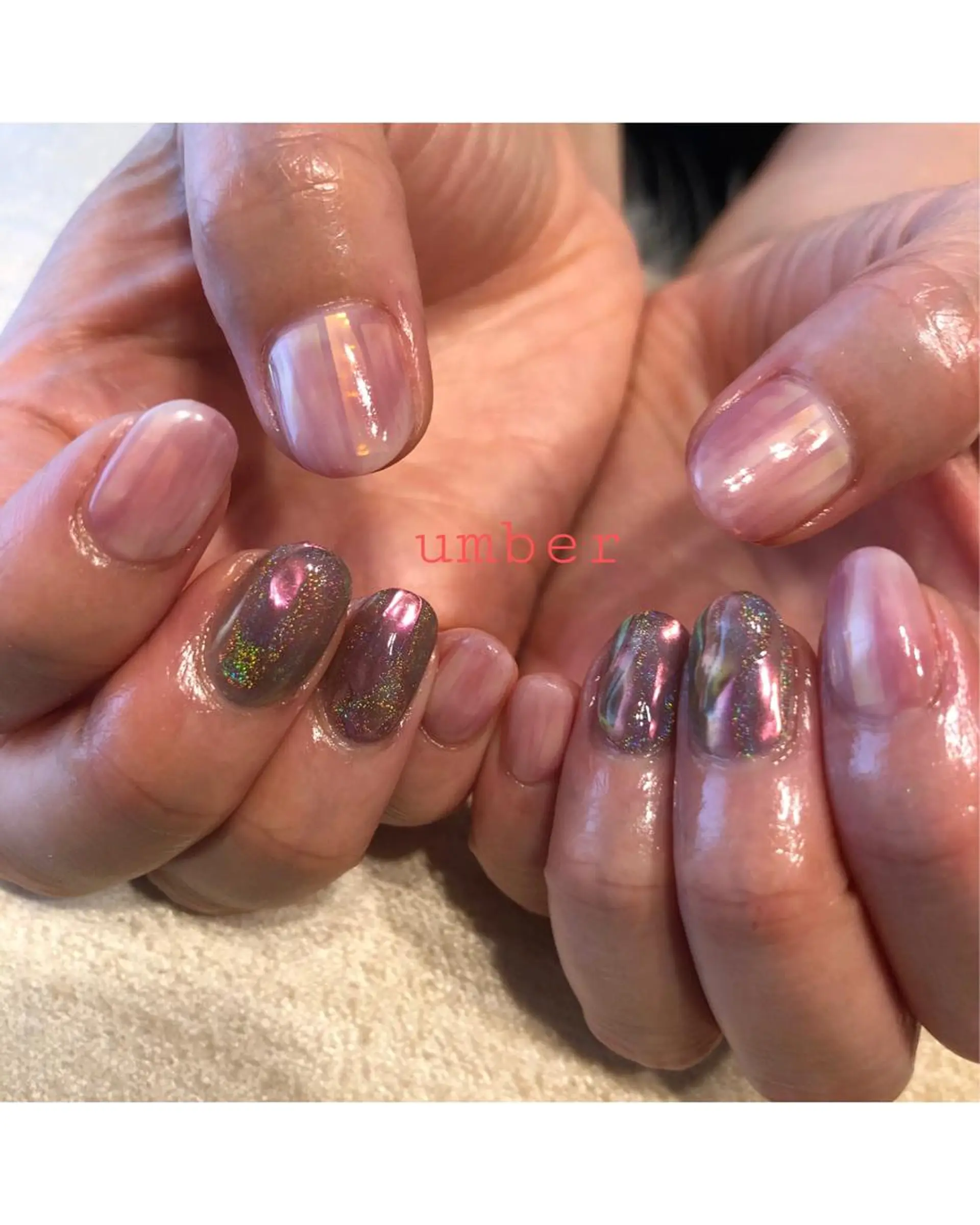 ネイル ハンドネイル umber 三茶1分のネイルデザイン