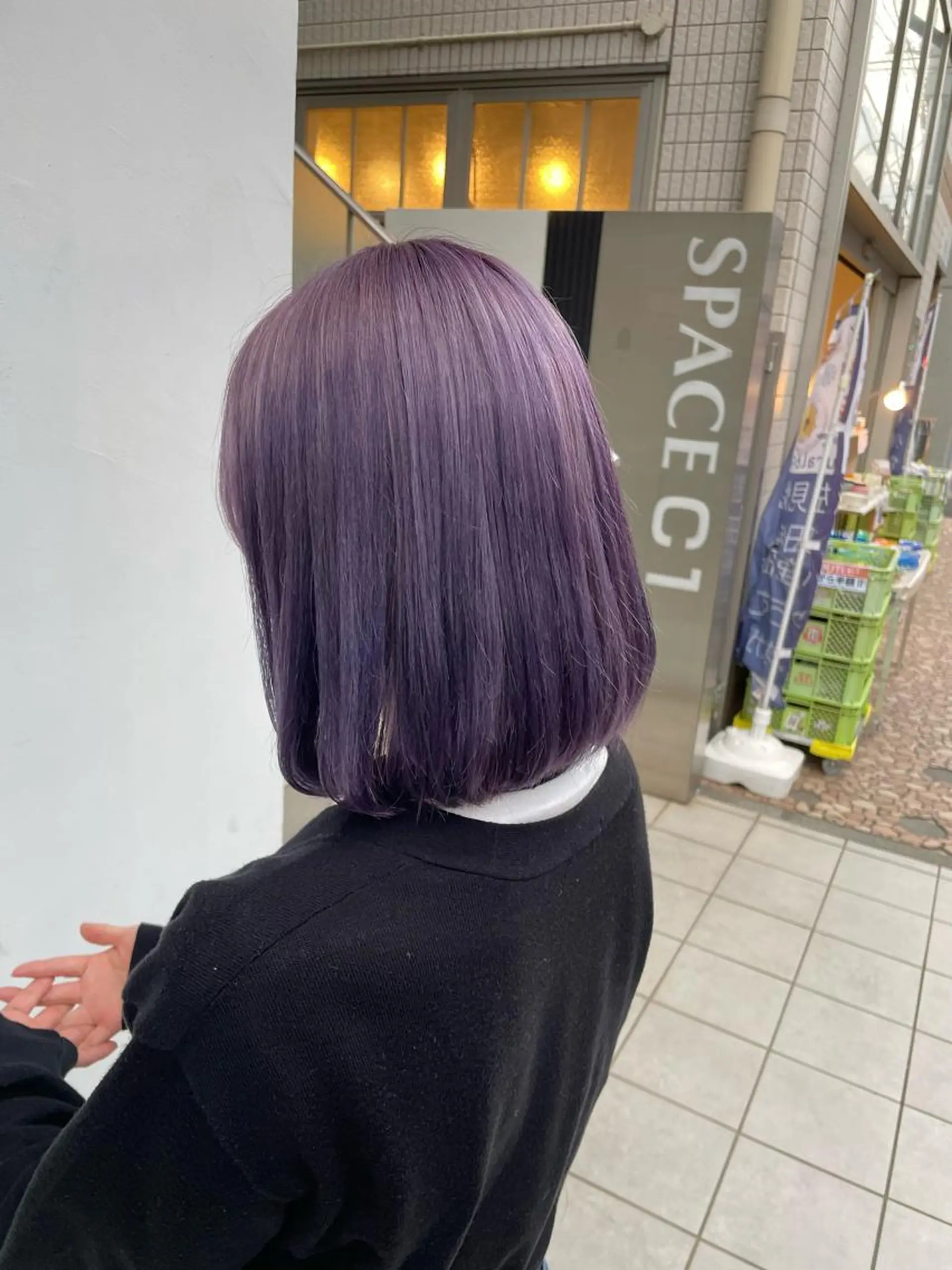 ショート カラー 透明感カラー パープルカラー 杉山 蒼汰のヘアスタイル