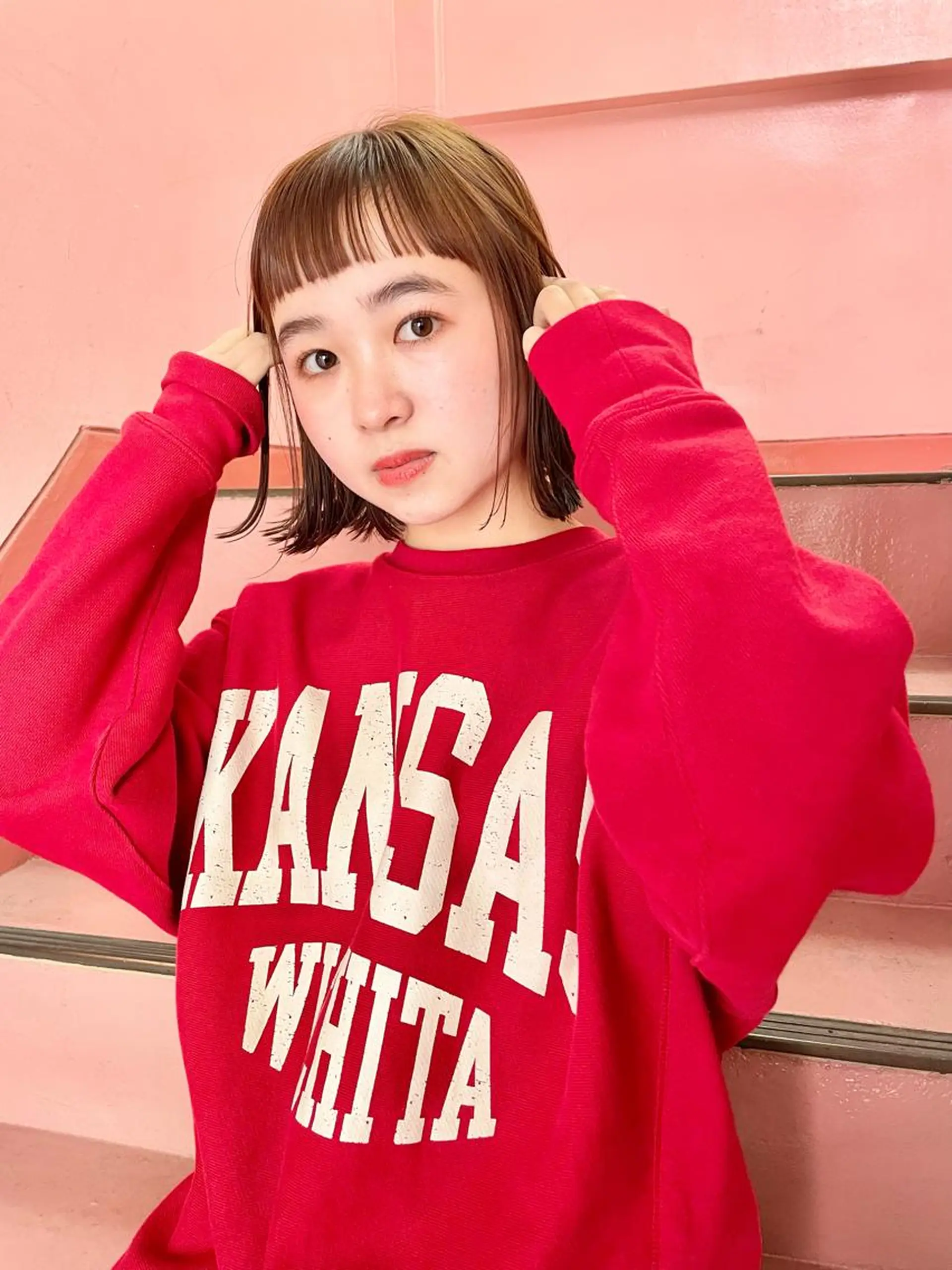 ミディアム カット ヘアカラー 大角  実希のヘアスタイル