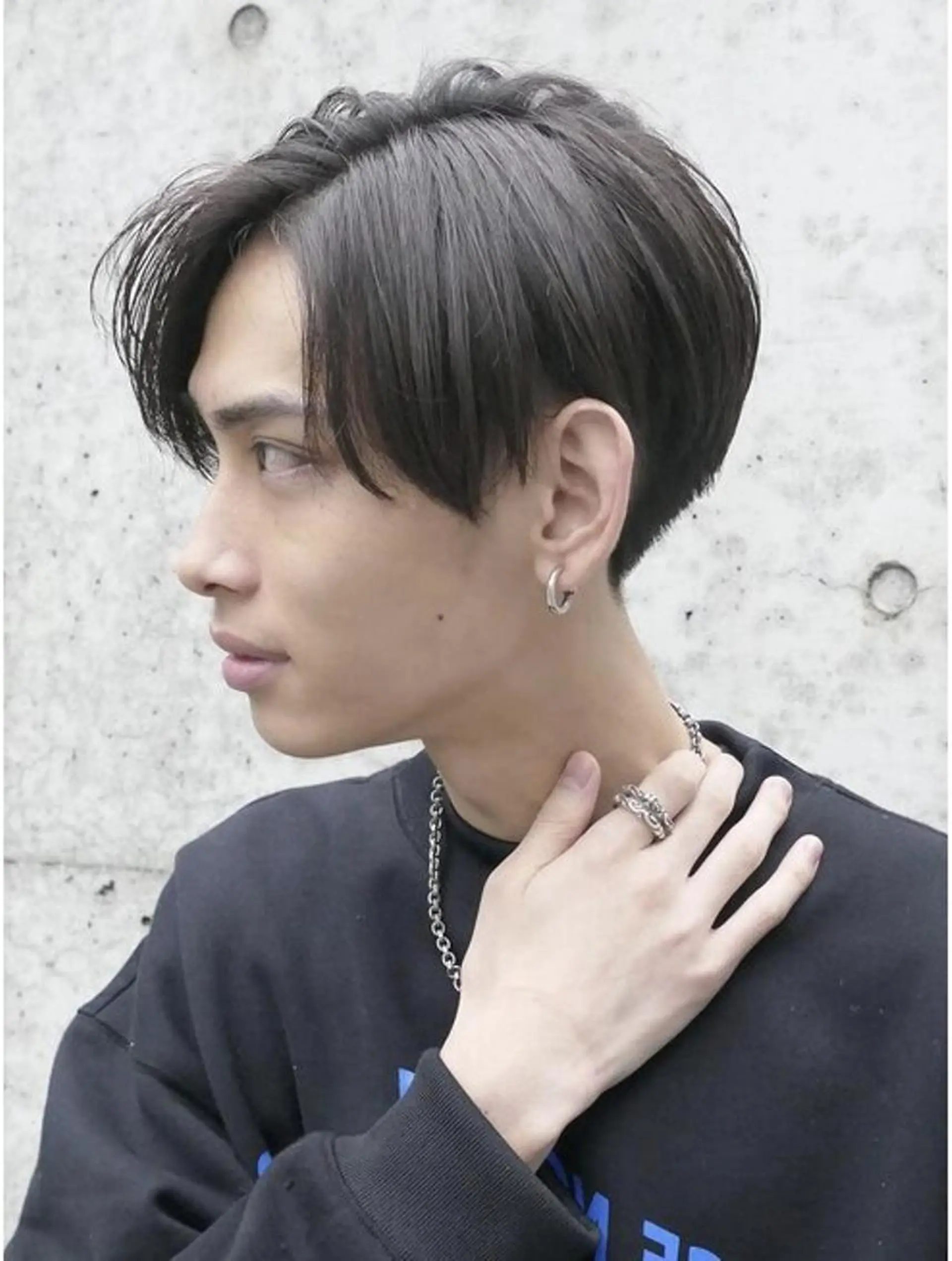 ミディアム メンズ 縮毛矯正 ヒロ銀座　石川 昂のヘアスタイル