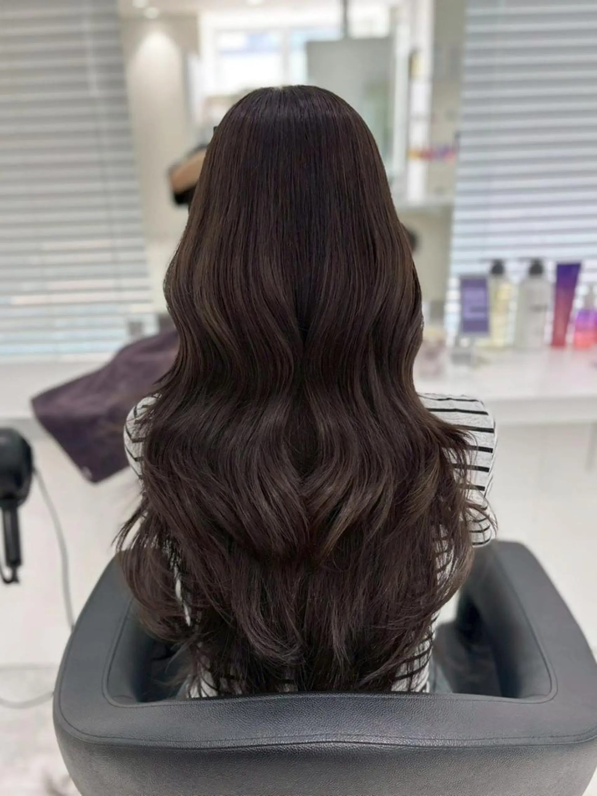 カラー 韓国風スタイル🪽 暗髪ヘア🪽のヘアスタイル