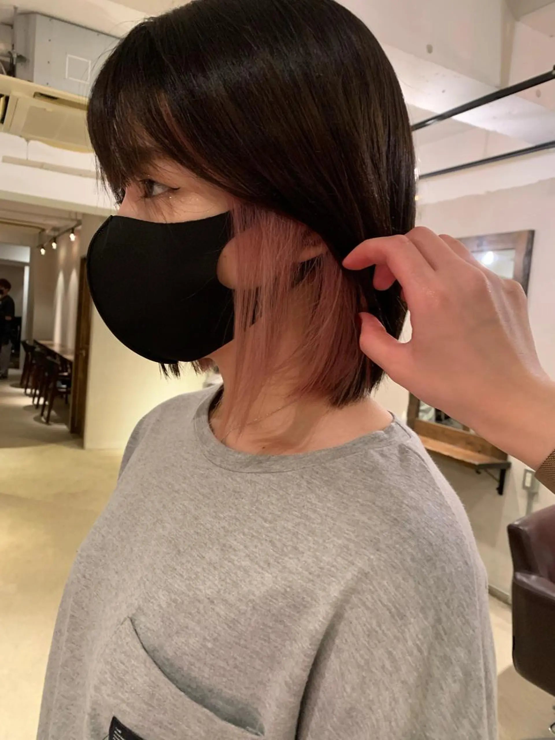 ショート カラー カット ヘアカラー トリートメント ヘッドスパ 透明感/オリーブ/ グレージュ/YUKAのヘアスタイル