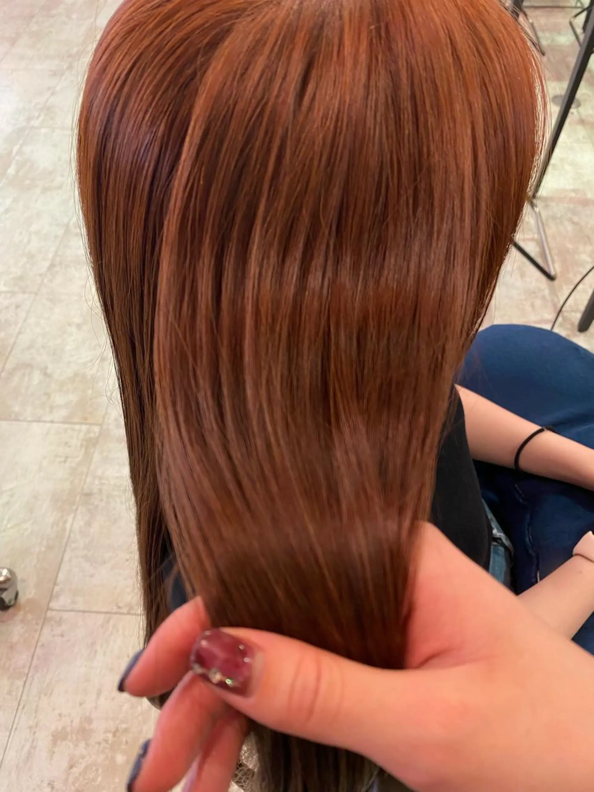 カラー ブラウンカラー オレンジ オレンジブラウン 佐々木 雪菜のヘアスタイル