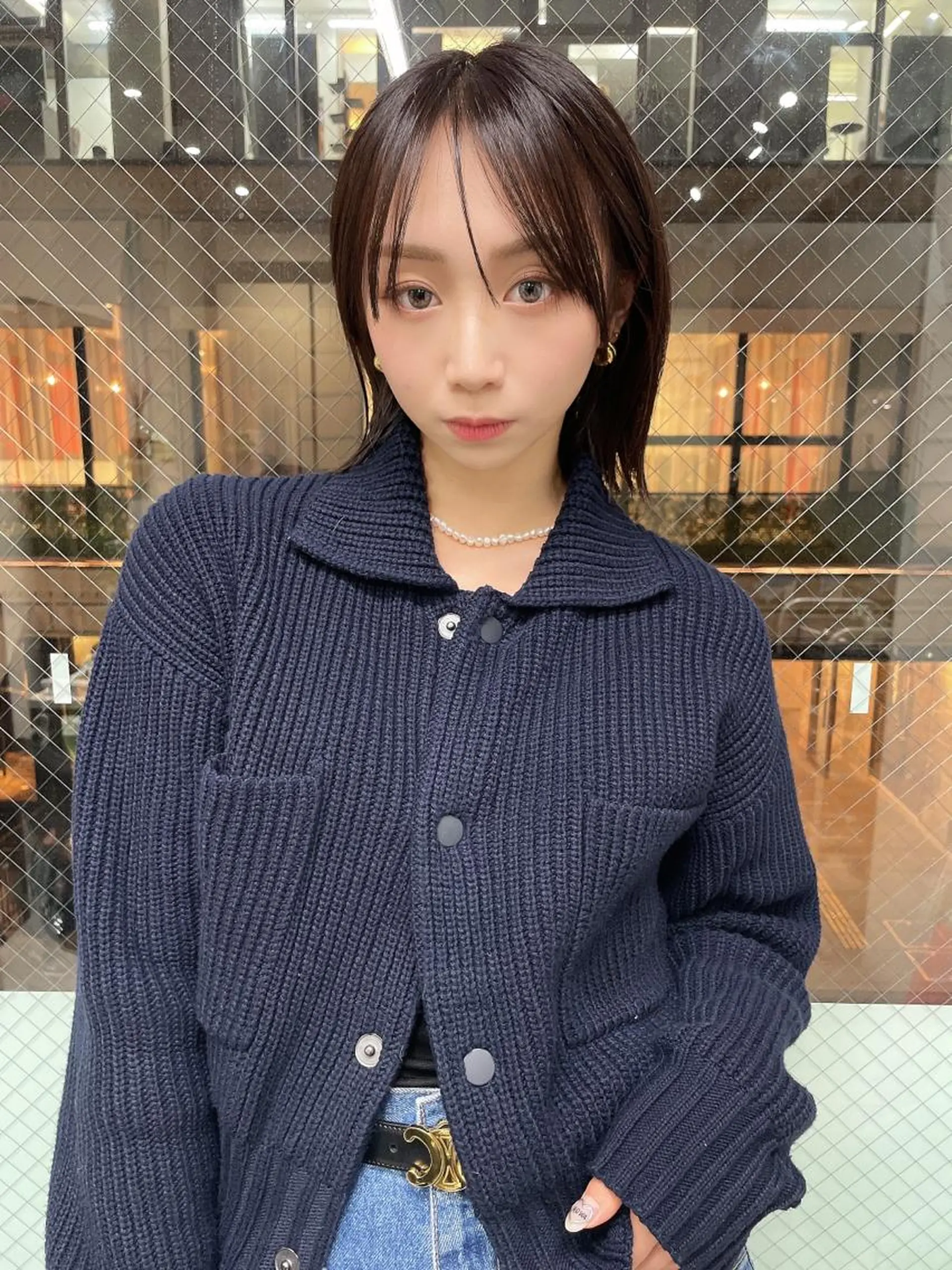 ミディアム カラー カット ヘアカラー トリートメント 髪質改善will hairdesignのヘアスタイル