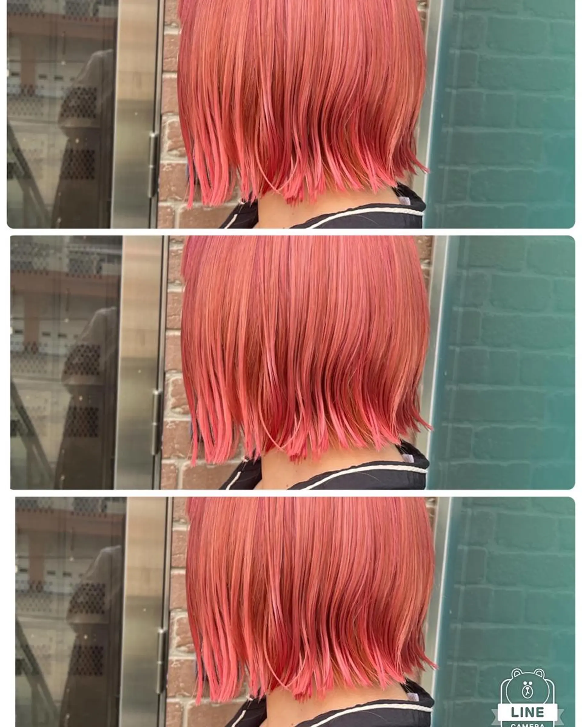 ショート カラー パーマ ヘアアレンジ メンズ キッズ ネイル マツエク・マツパ アイブロウ ピンクカラー 眉カラー カラーマツエク ピンク times salon名駅所属・久木原 ゆりのヘアスタイル