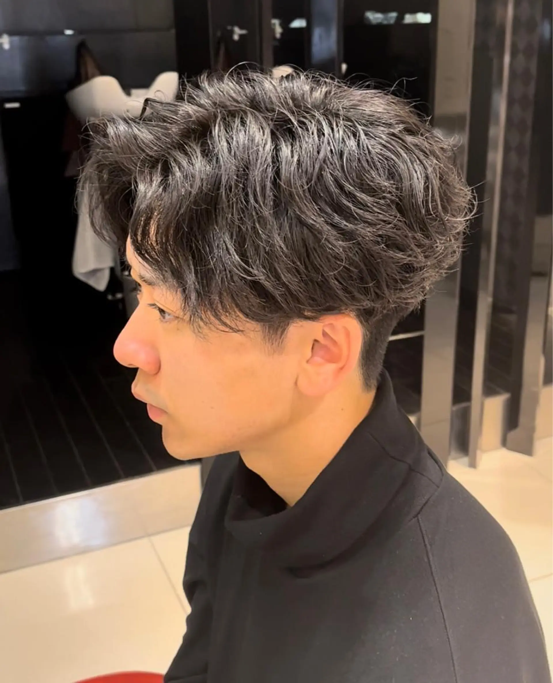 パーマ メンズ カット パーマ トリートメント ヘアセット EARTH勝田台 吉永嵐のヘアスタイル