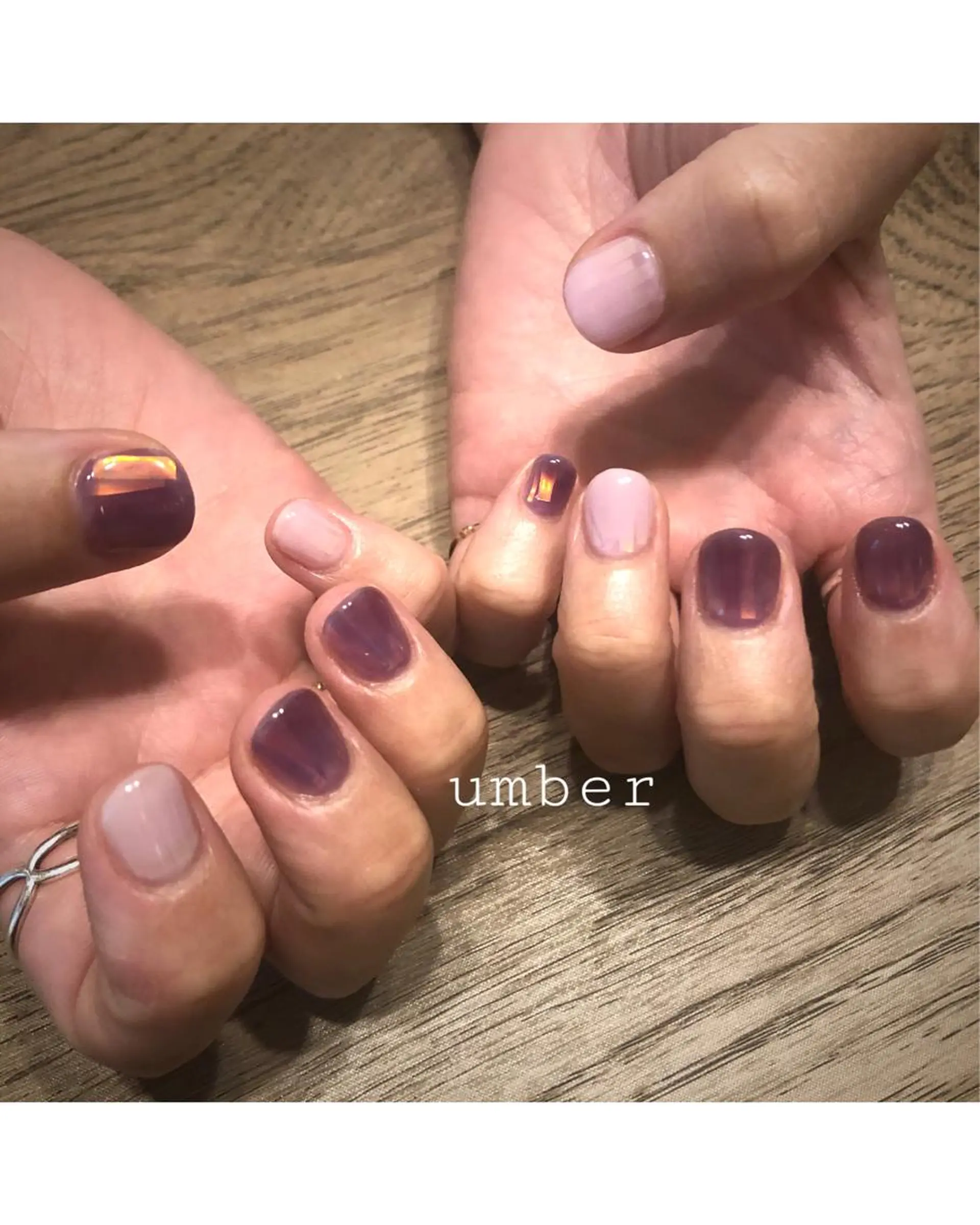 ネイル クリアネイル フットネイル フレンチネイル グラデーション マグネットネイル ハンドネイル umber 三茶1分のネイルデザイン